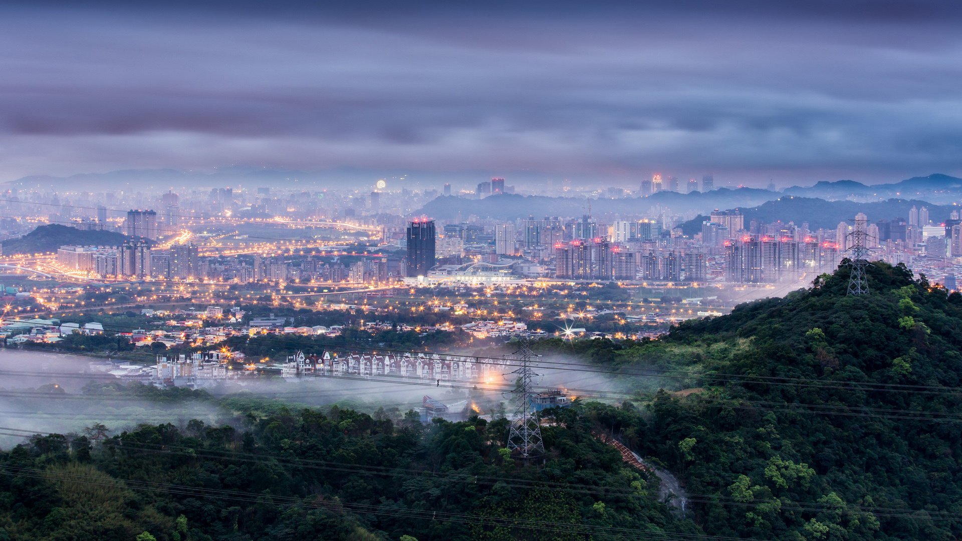 风景,城市夜景,台湾,台北,儿童桌面专用