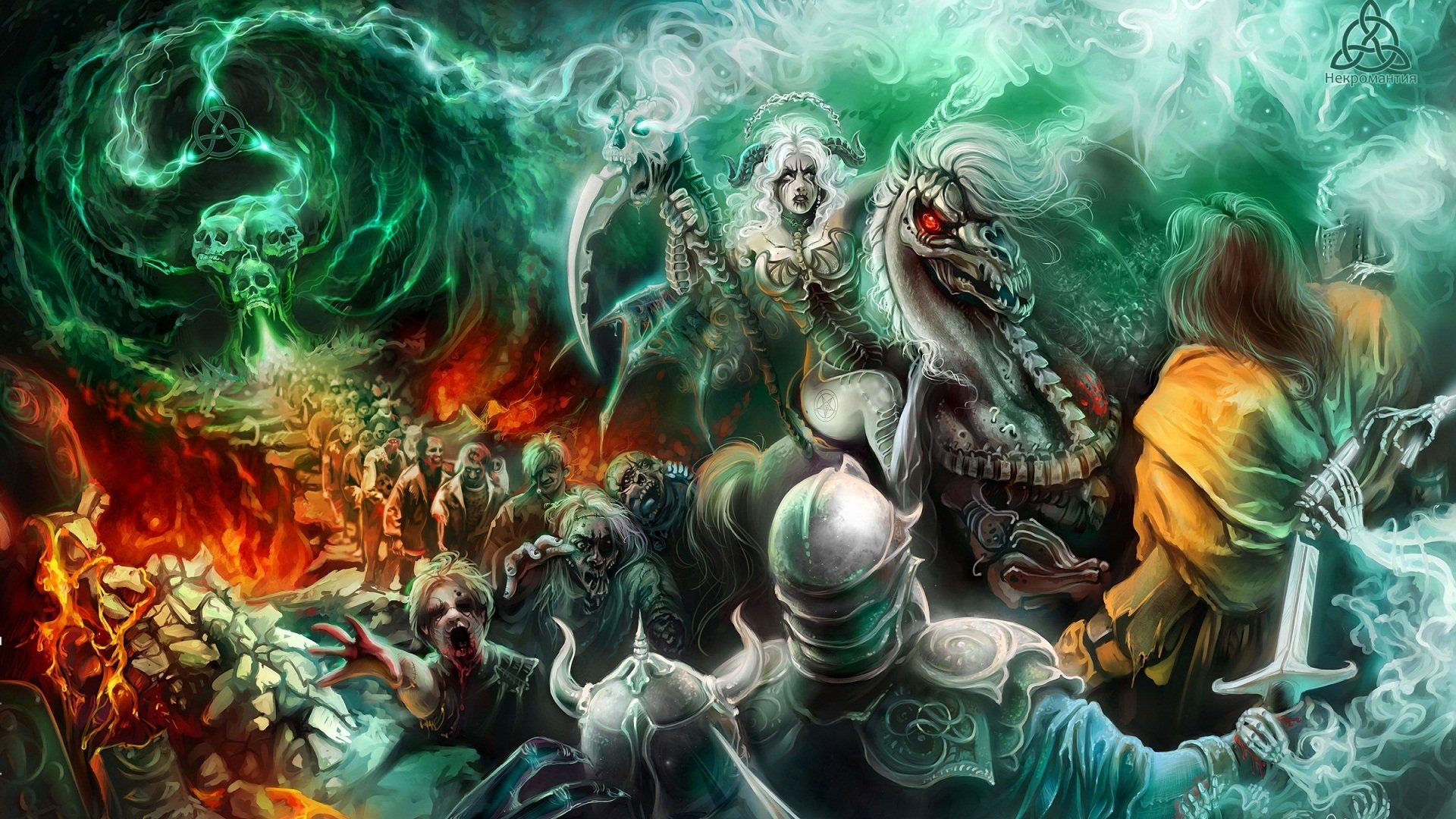 游戏,场景,插画,死灵法师