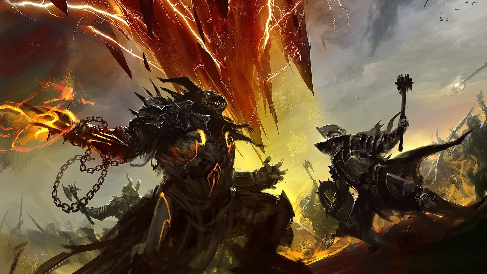 游戏,场景,插画,激战