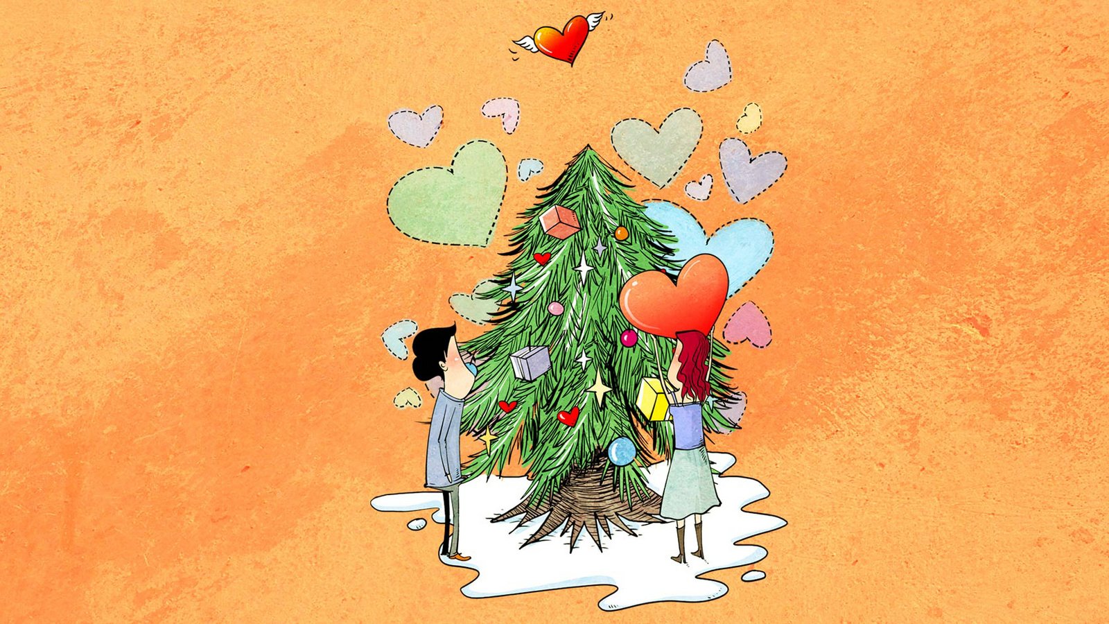 爱情美图,浪漫手绘,白色情人节礼物