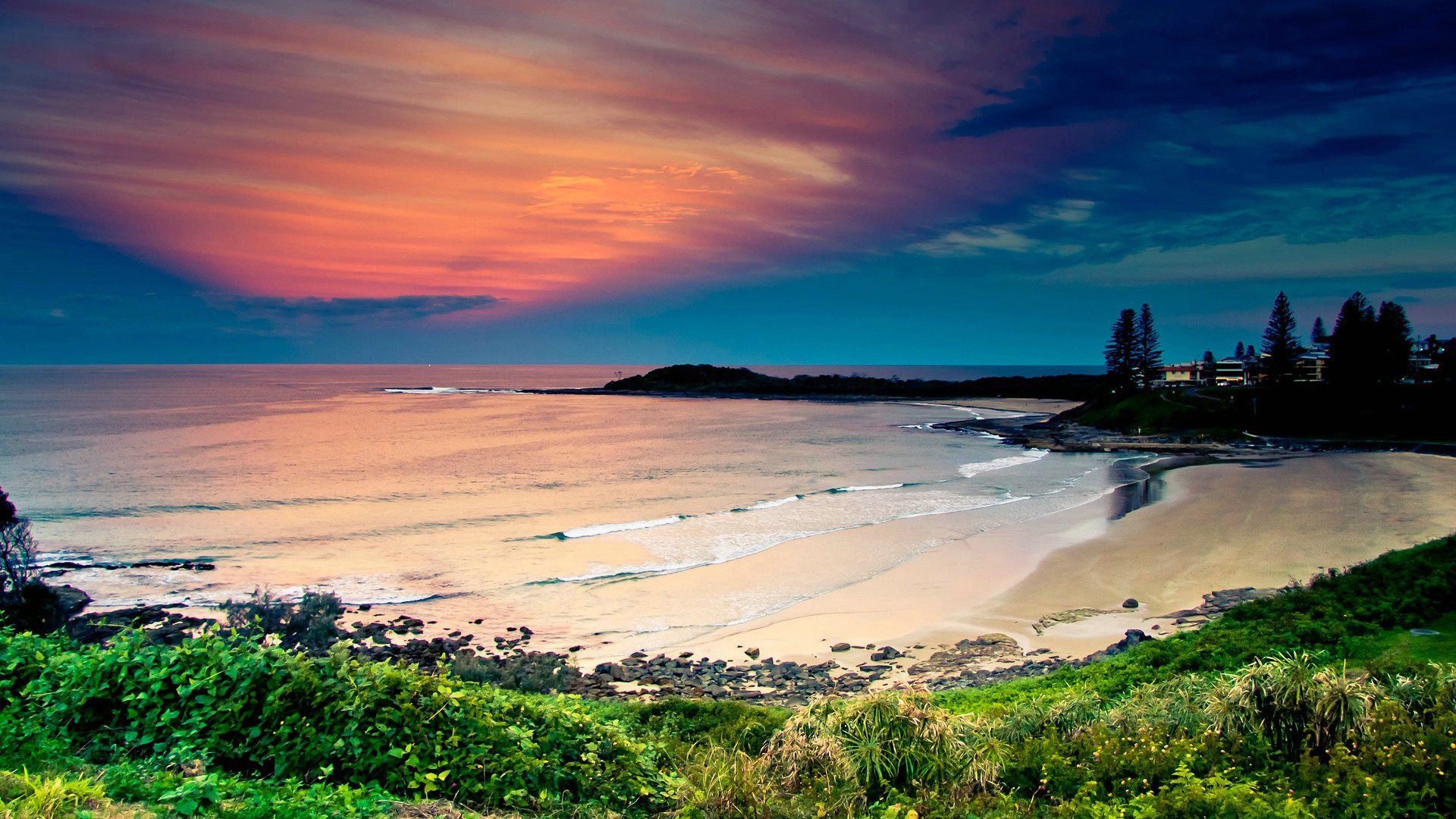 风景,落日余晖,儿童桌面专用