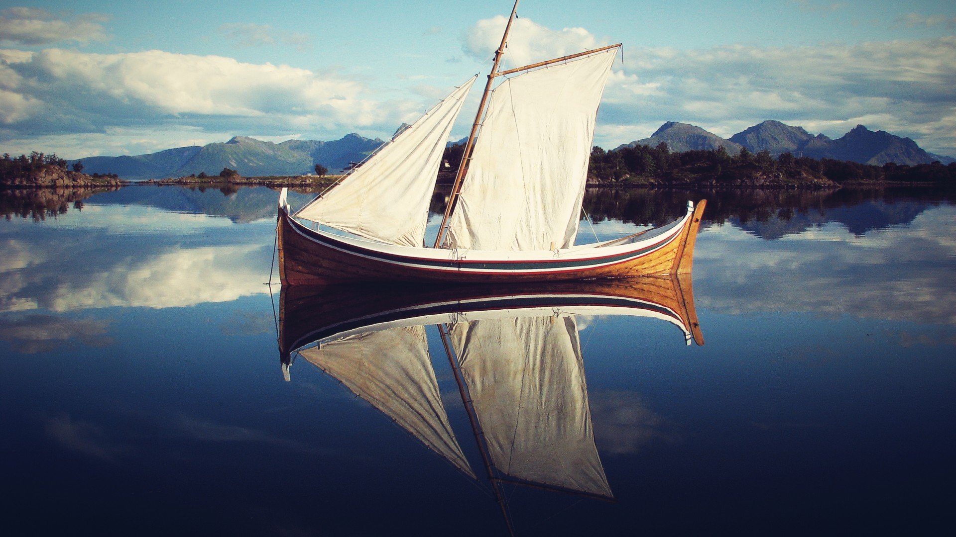 风景,帆船,儿童桌面专用