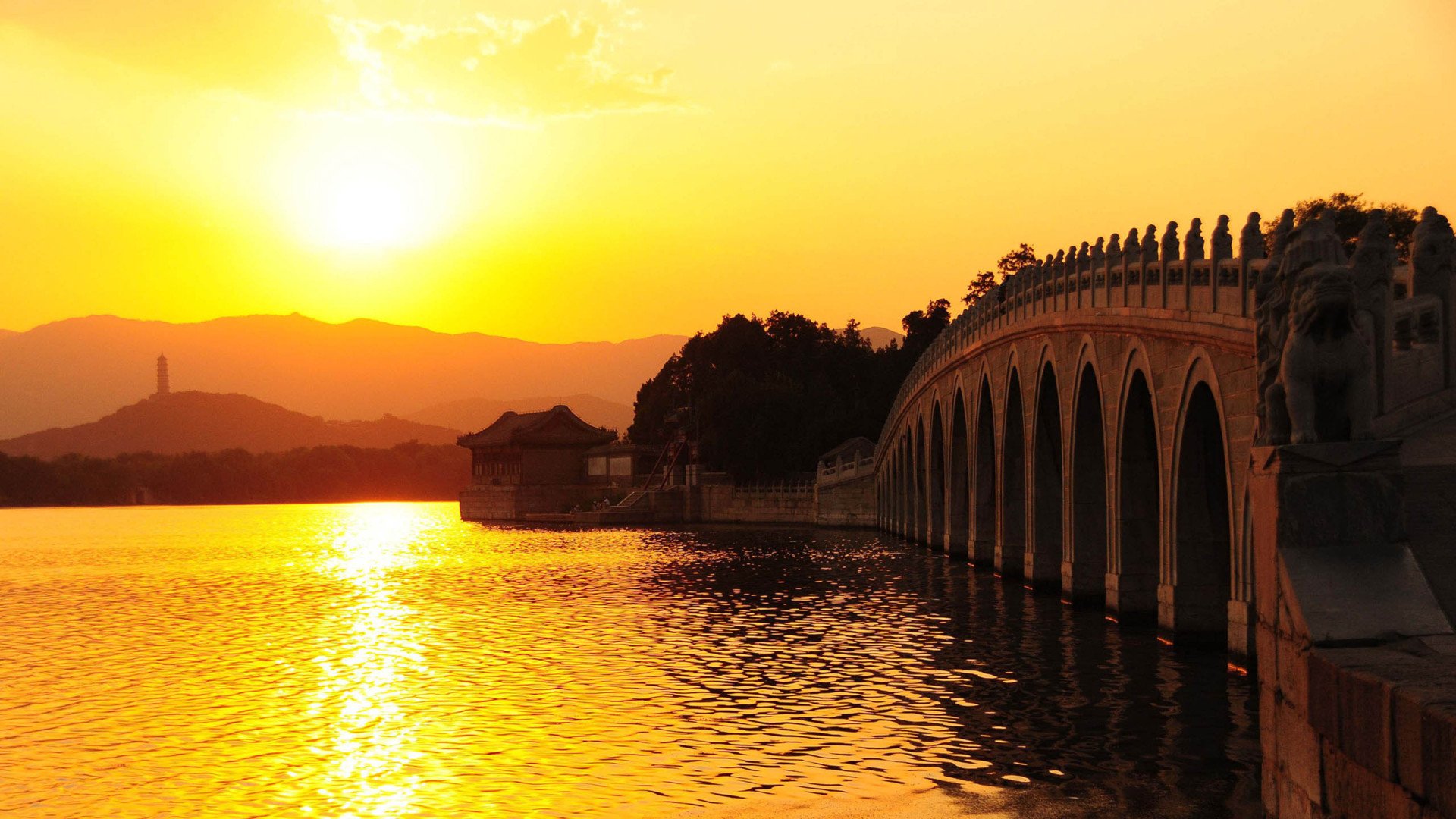 风景,落日余晖,儿童桌面专用