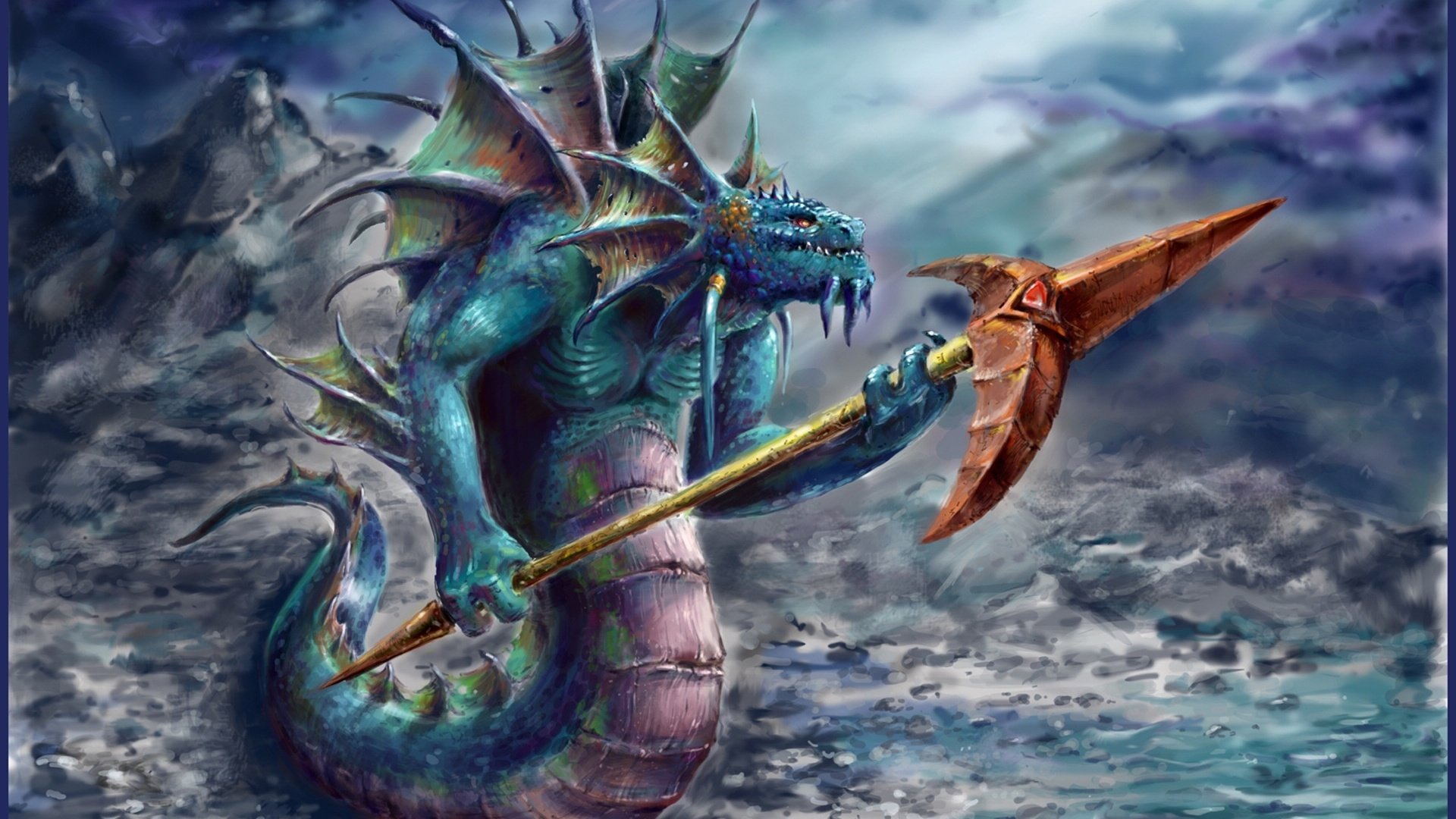 游戏,角色,插画,手绘,dota2,鱼人