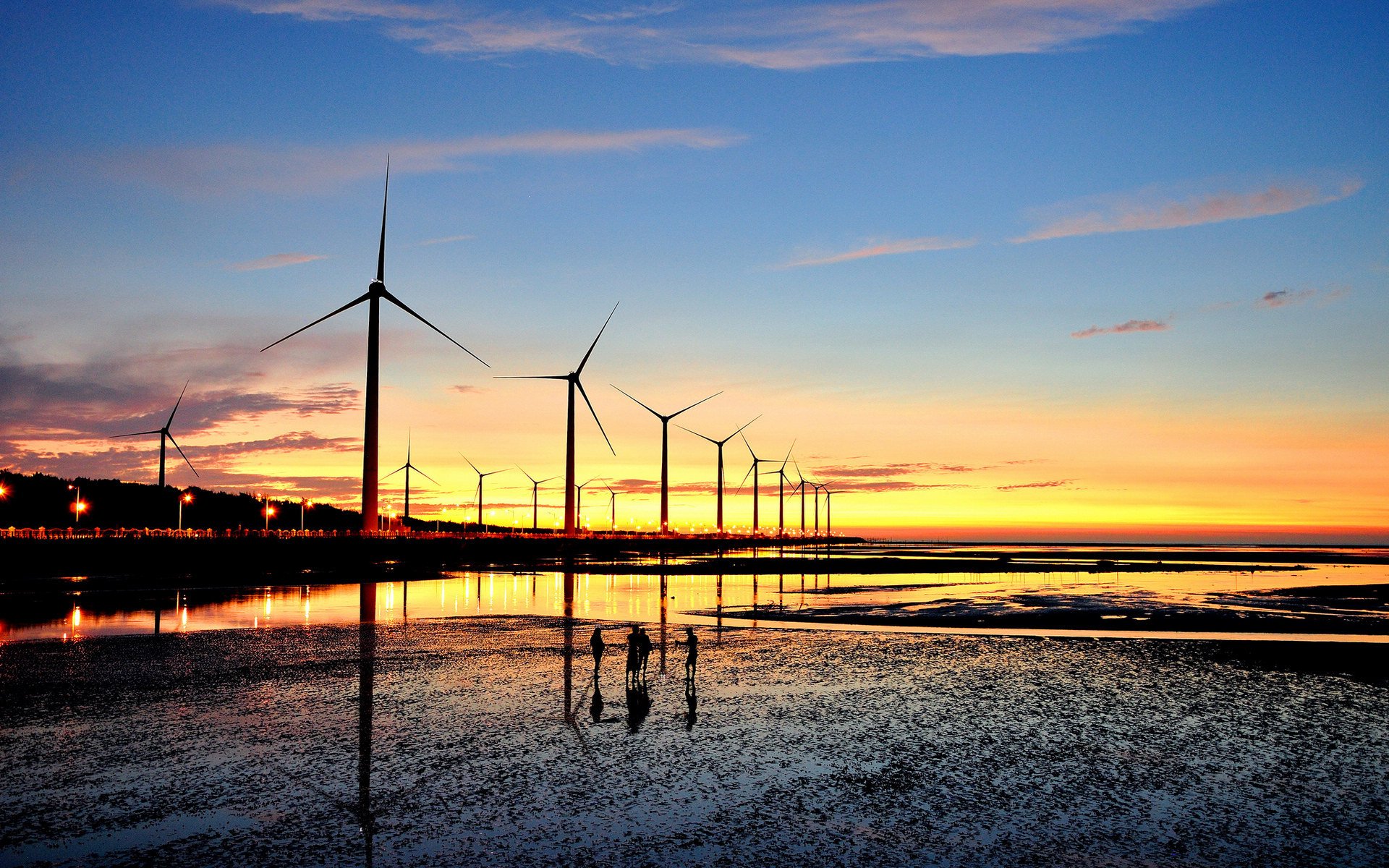 旅游胜地,台湾,湿地,风车,风景,旅行,风光,摄影,自然,儿童桌面专用