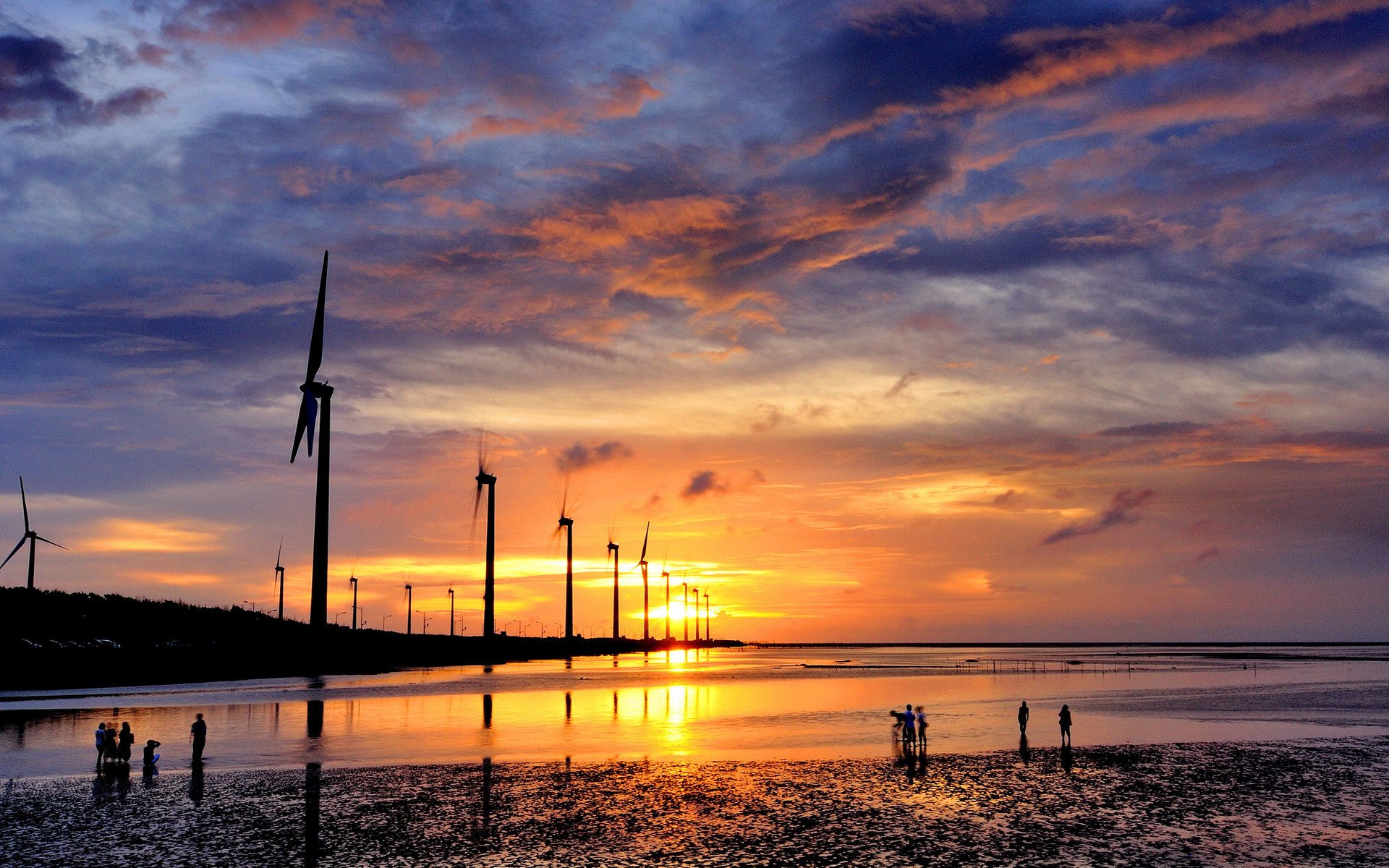 旅游胜地,台湾,湿地,风车,风景,旅行,风光,摄影,自然,儿童桌面专用