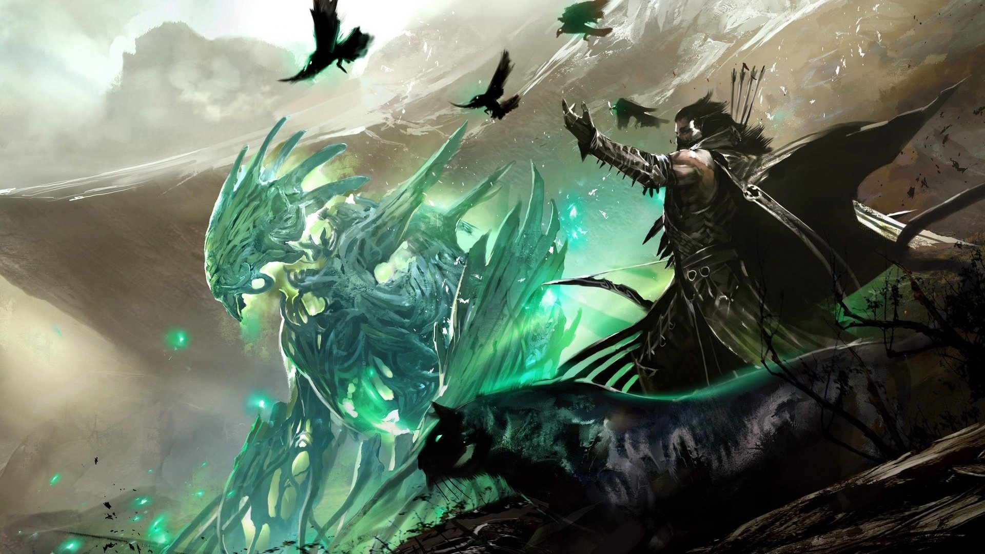 游戏,插画,场景,激战