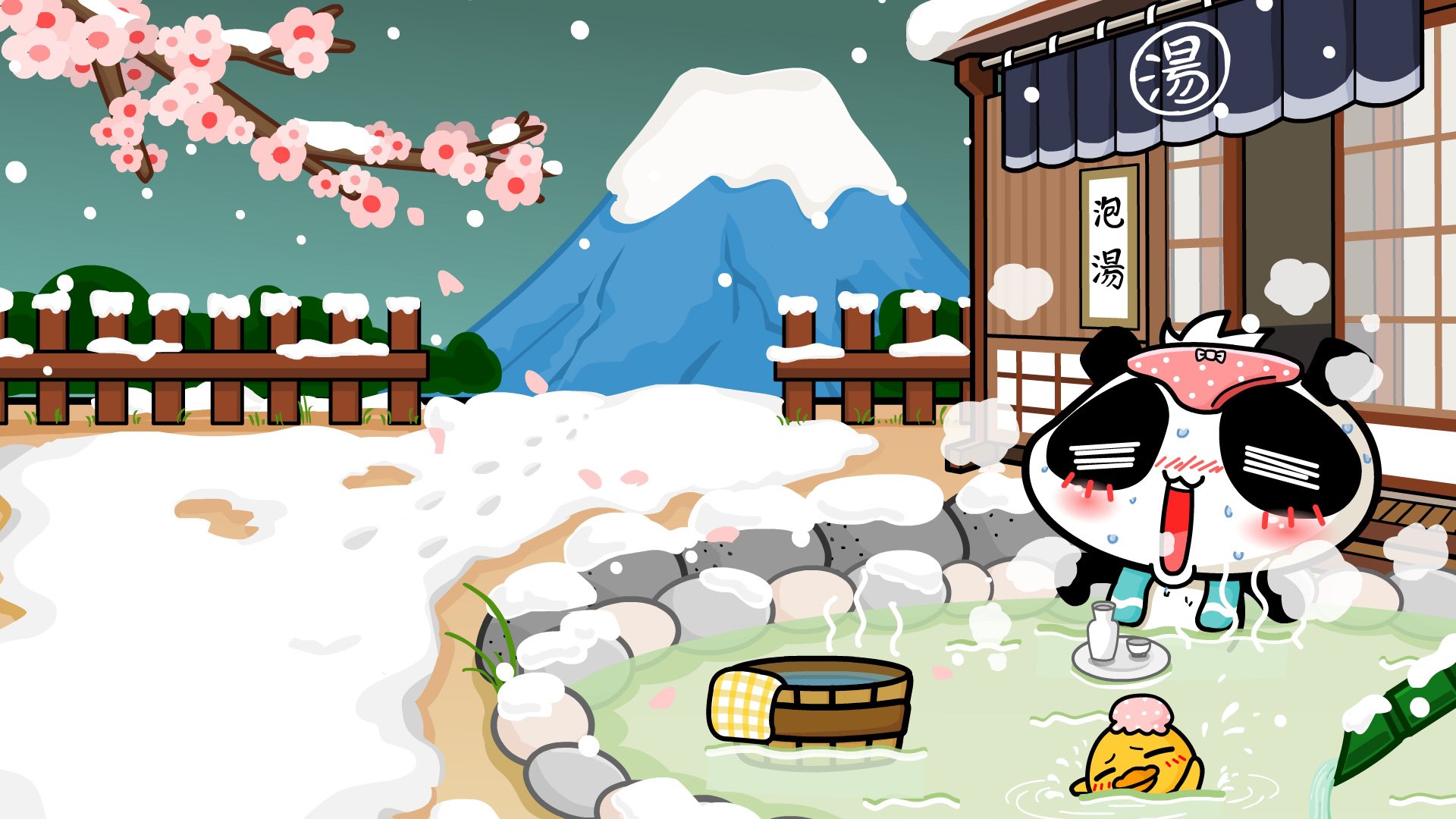 动漫,卡通,nonopanda,插画,泡澡,林无知,儿童桌面专用