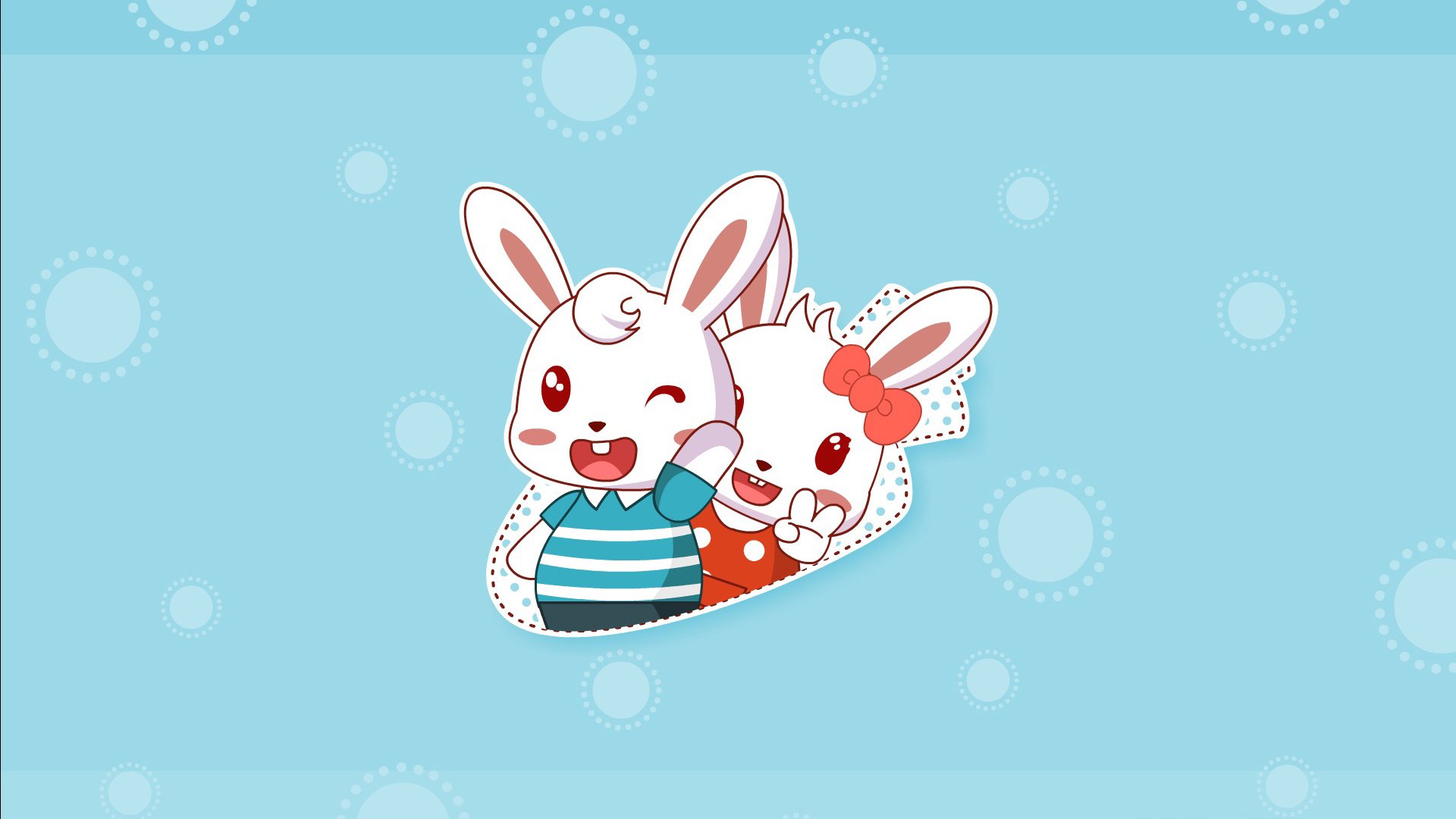 爱情,浪漫手绘,情侣,甜蜜,浪漫,兔子