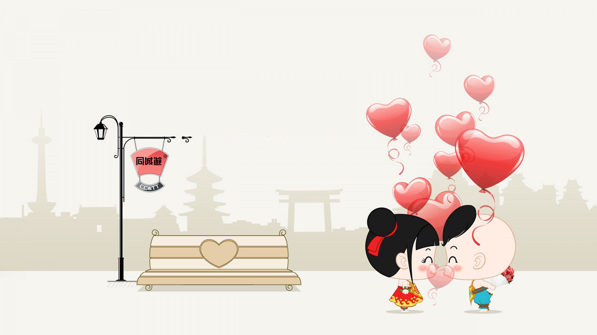 爱情,浪漫手绘,情侣,甜蜜,浪漫