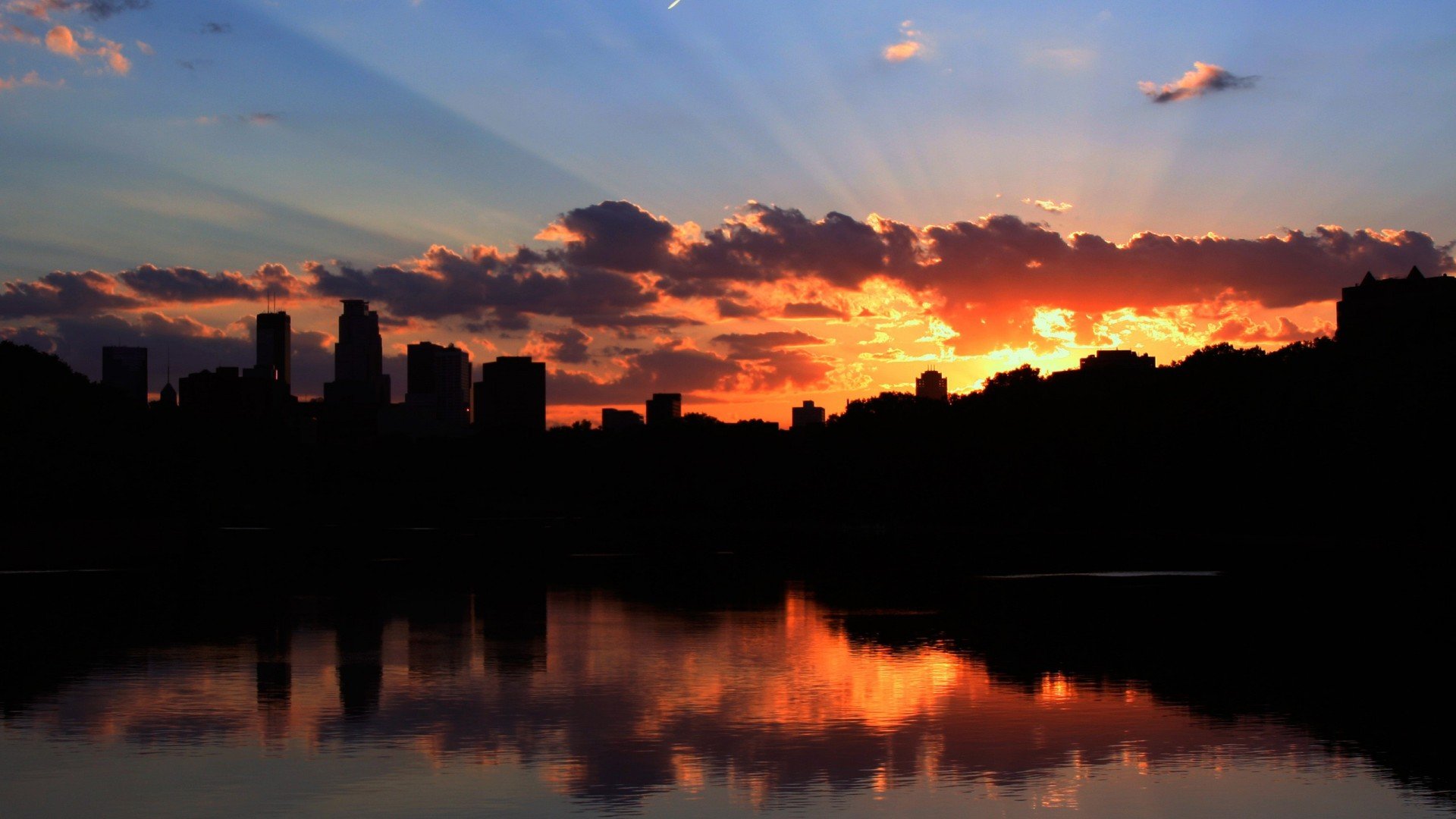 风景,落日余晖,儿童桌面专用