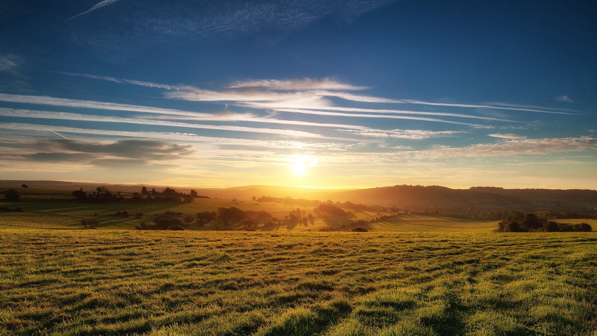 风景,落日余晖,儿童桌面专用
