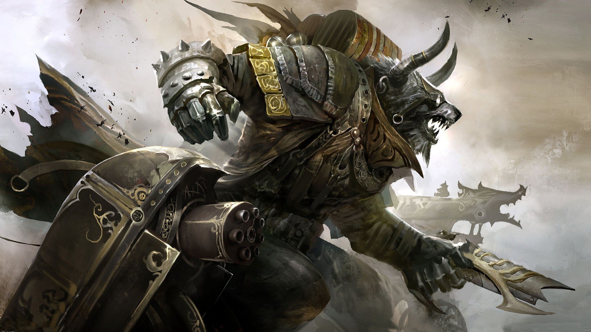 游戏,场景,插画,激战