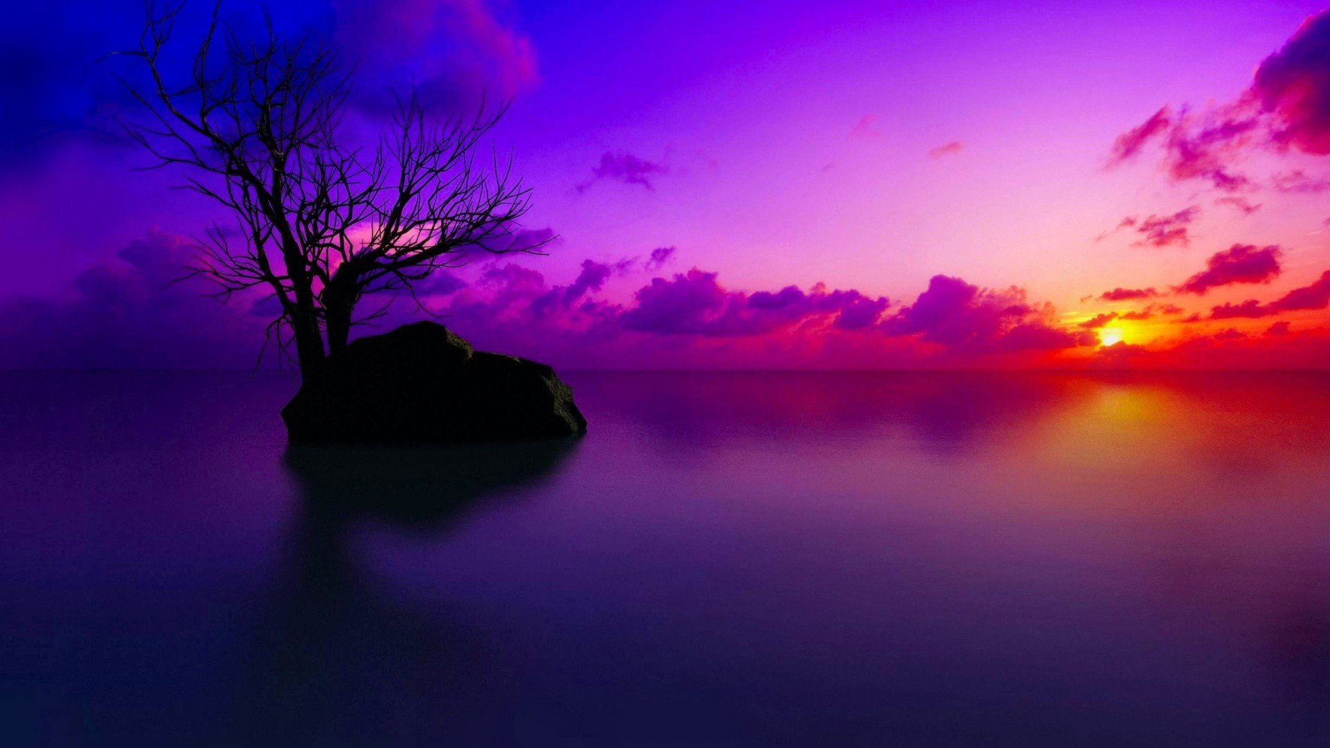 风景,落日余晖,儿童桌面专用