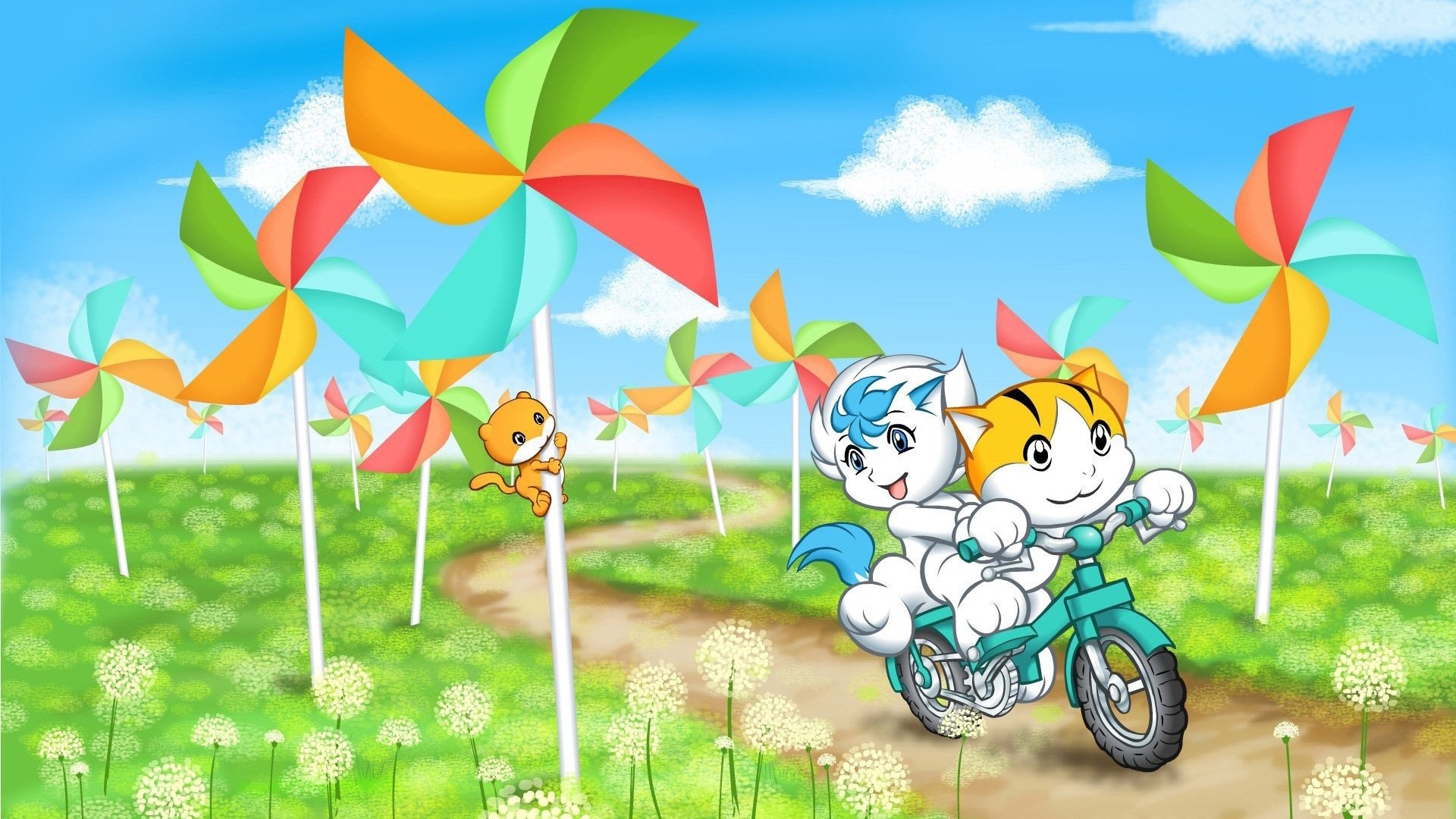 动漫,卡通,插画,手绘,kitten-dream,儿童桌面专用