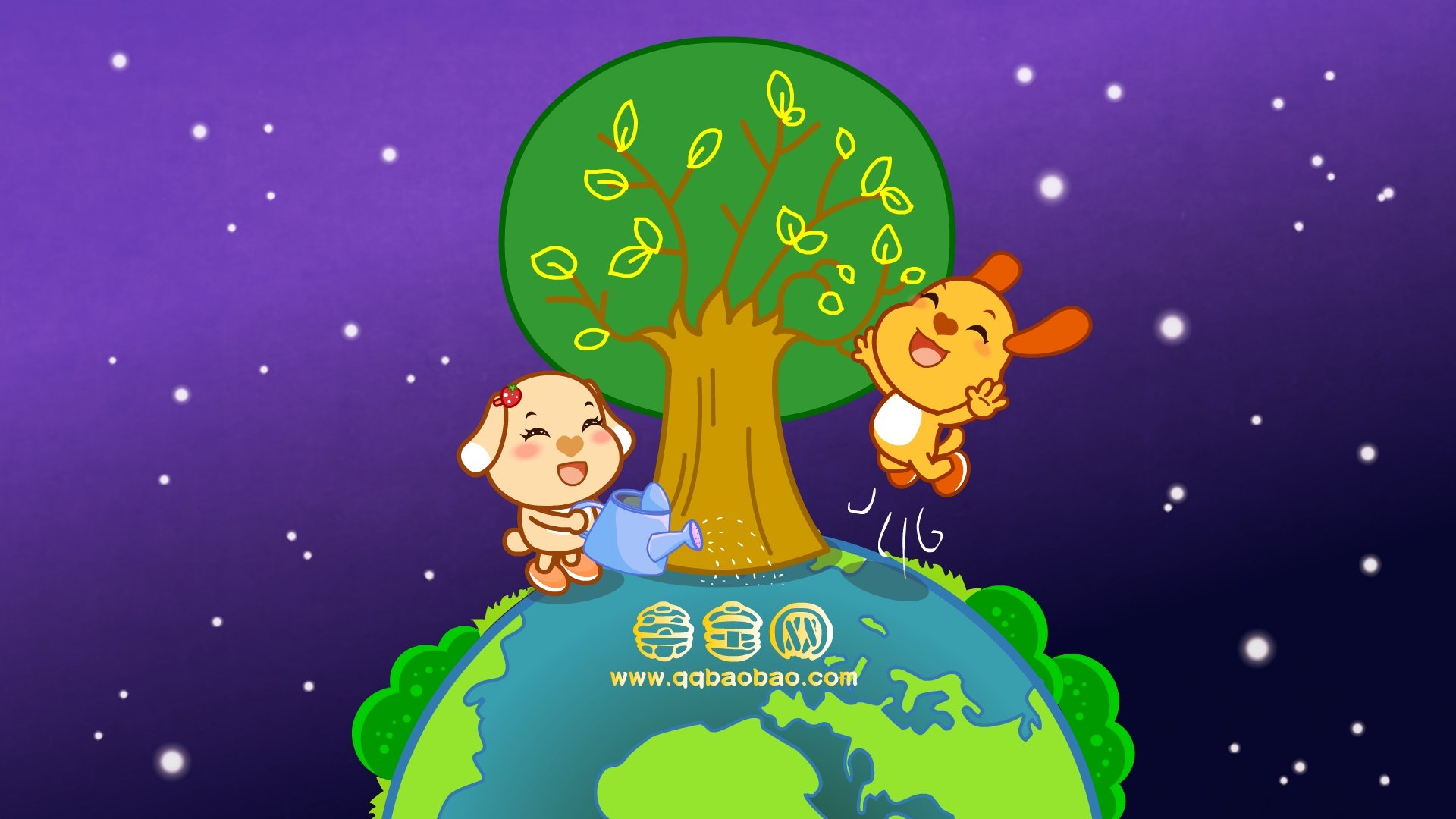 节日,植树节,亲宝网,卡通,儿童桌面专用