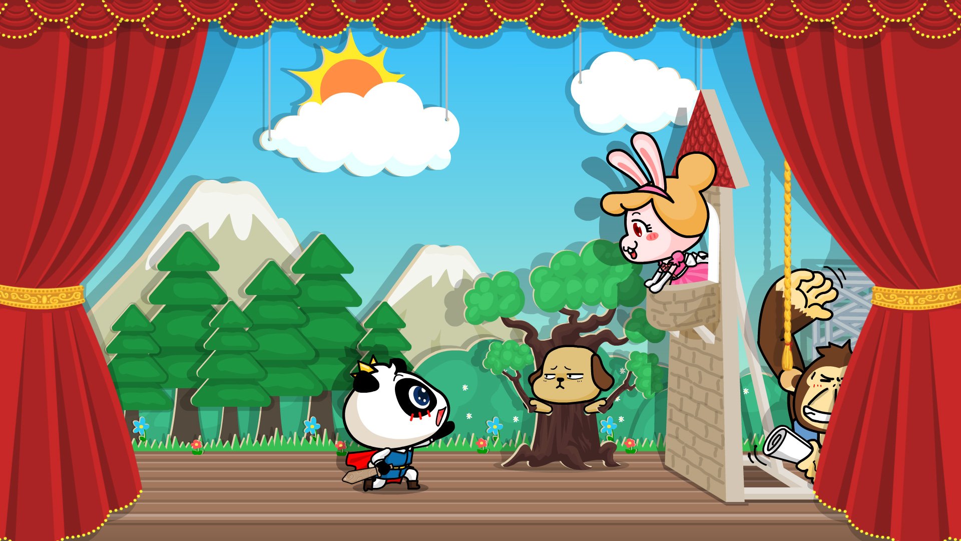 动漫,卡通,插画,nonopanda,林无知,舞台,儿童桌面专用