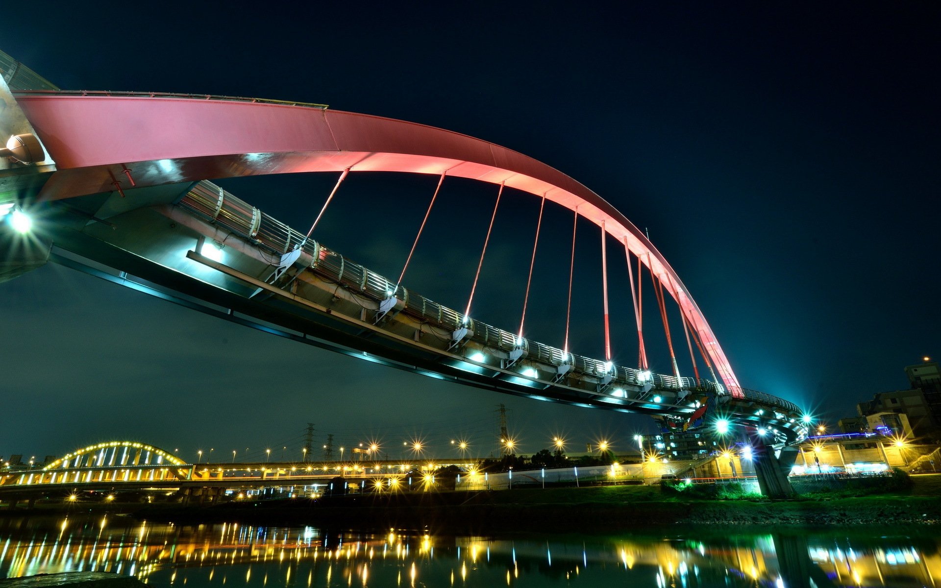 风景,城市夜景,跨海大桥,儿童桌面专用