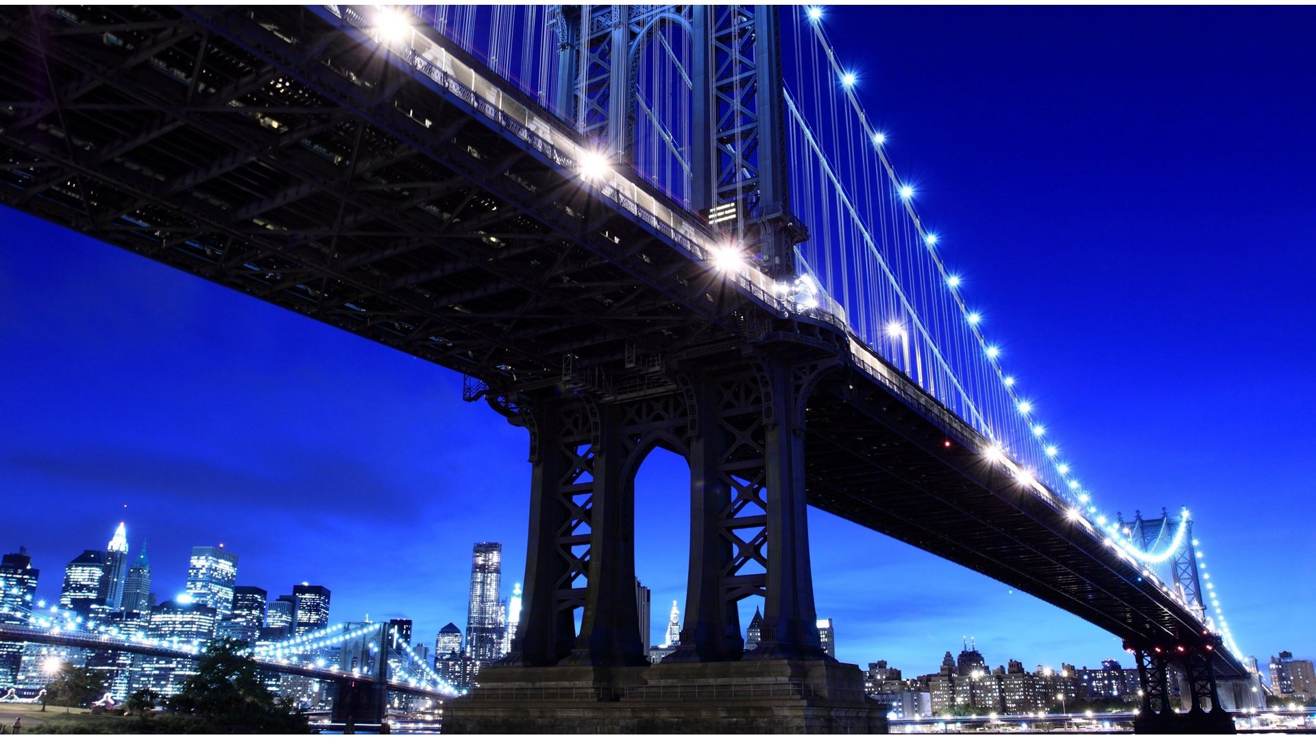 风景,城市夜景,大桥,儿童桌面专用