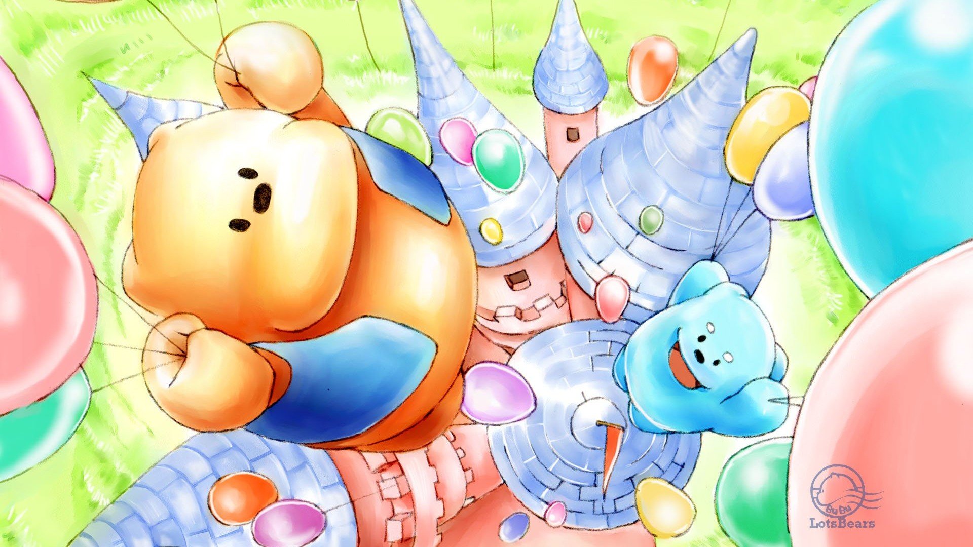 动漫,卡通,插画,手绘,布布熊,儿童桌面专用