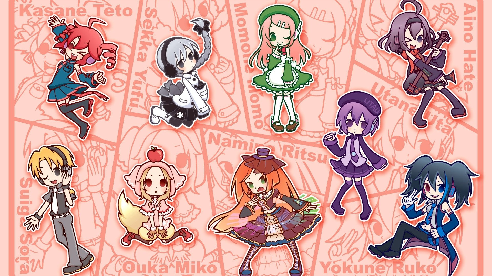 动漫,卡通,插画,初音未来,镜音双子,儿童桌面专用