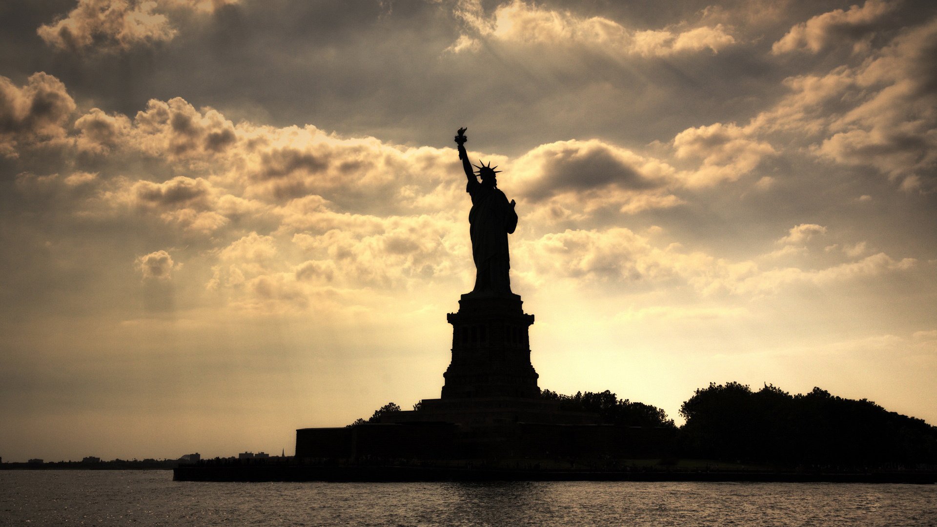 风景,自由女神,美国,旅游胜地,儿童桌面专用