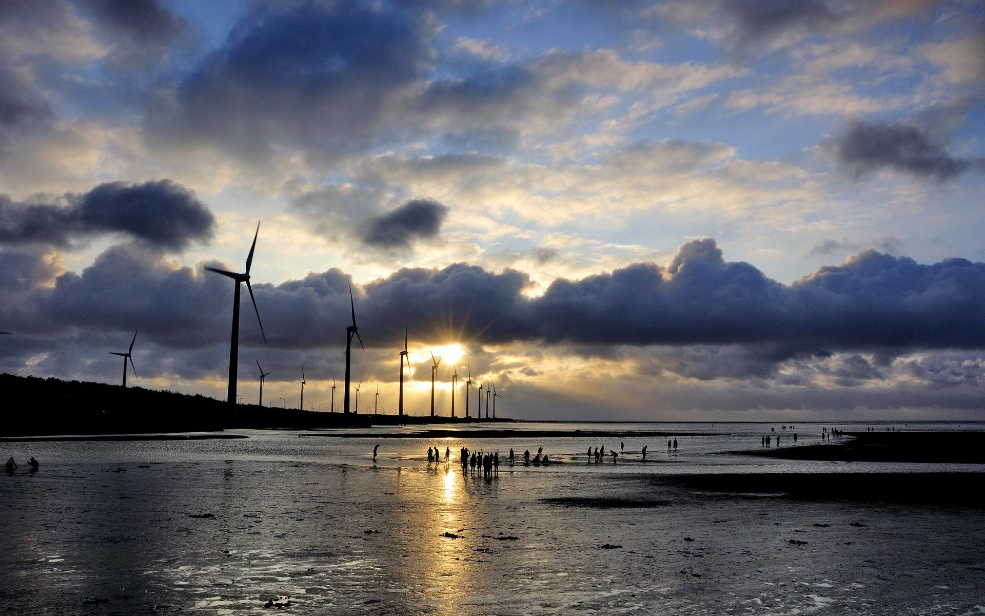 旅游胜地,台湾,湿地,风车,风景,旅行,风光,摄影,自然,儿童桌面专用