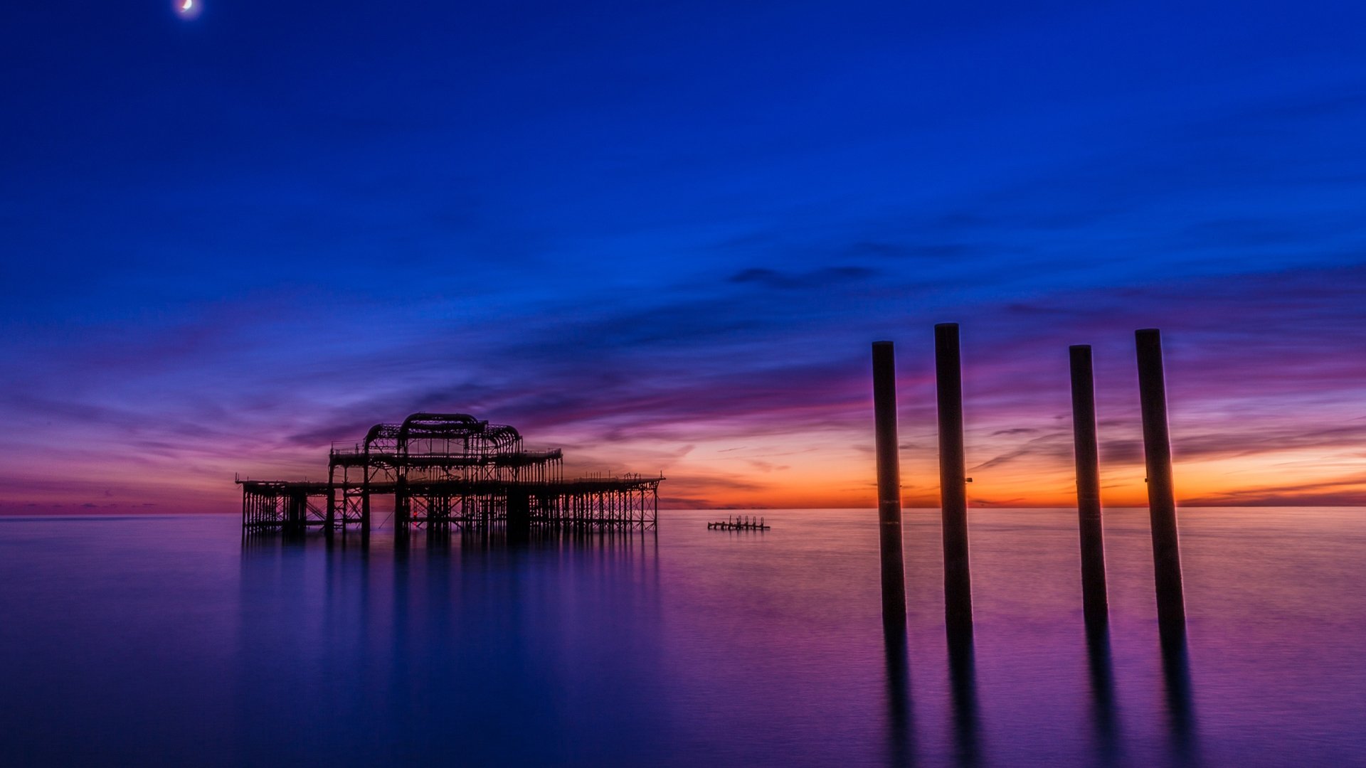 风景,城市夜景,跨海大桥,儿童桌面专用