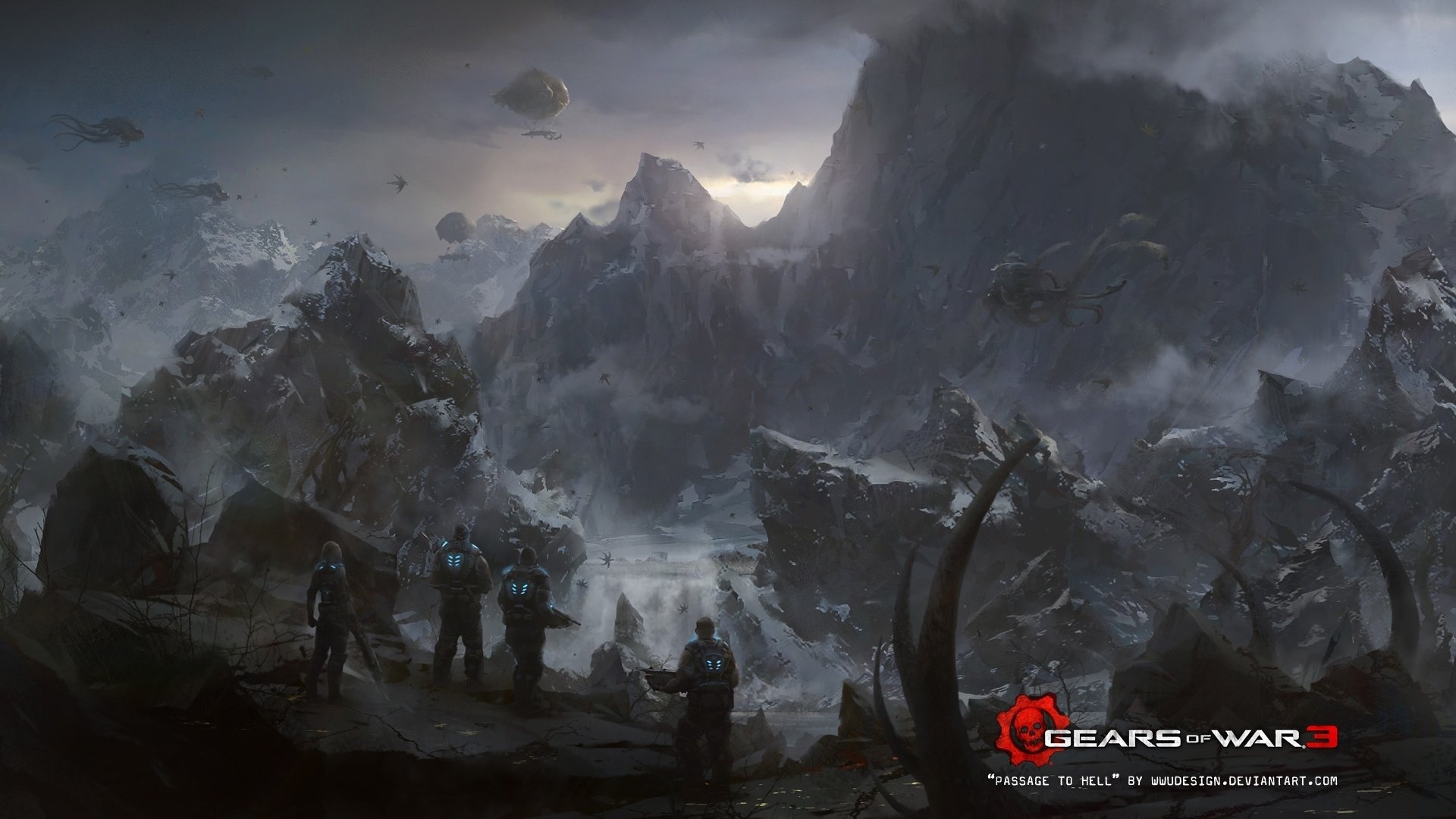 游戏,场景,插画,战争机器