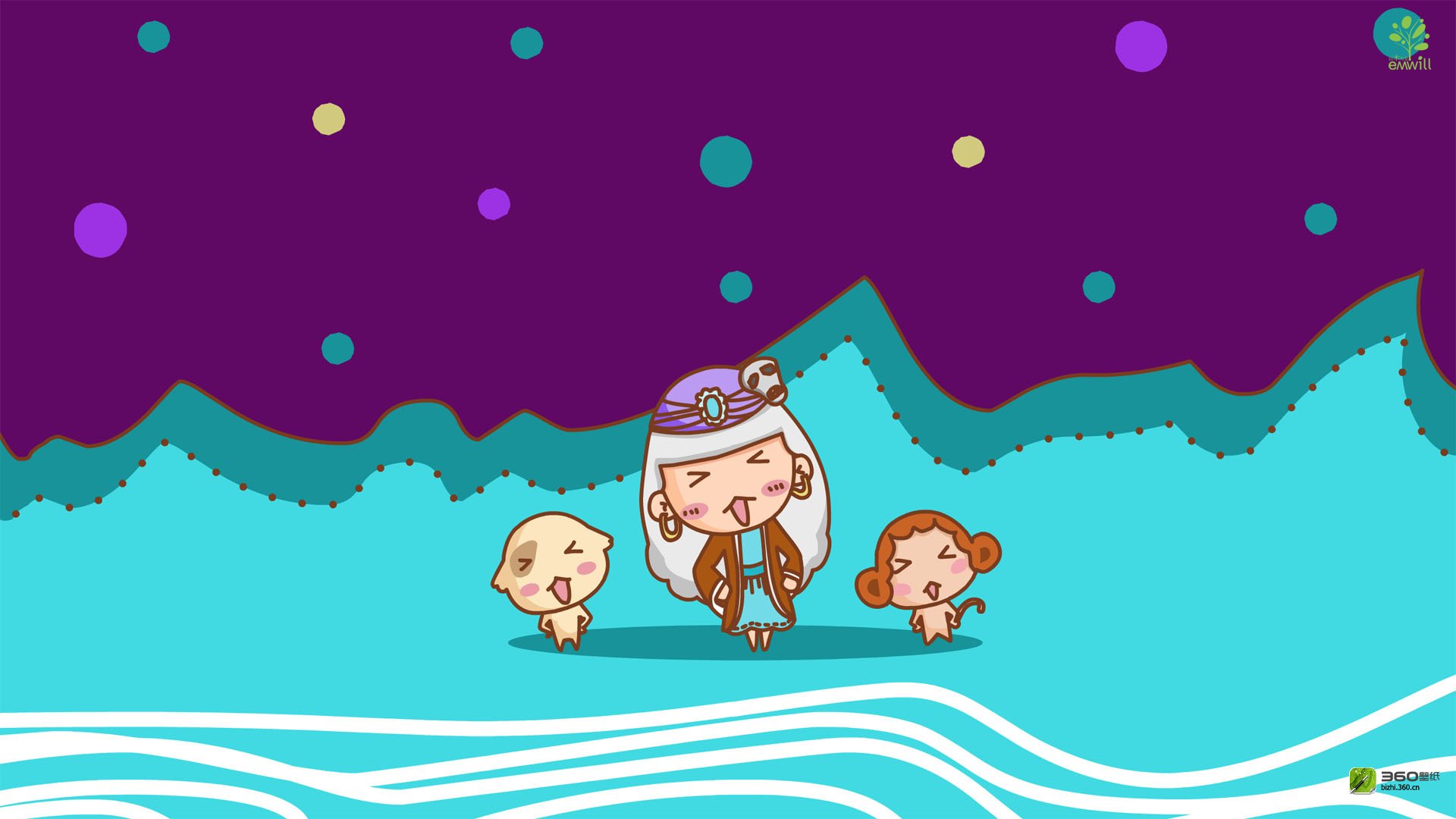 动漫,卡通,插画,女巫家族,儿童桌面专用