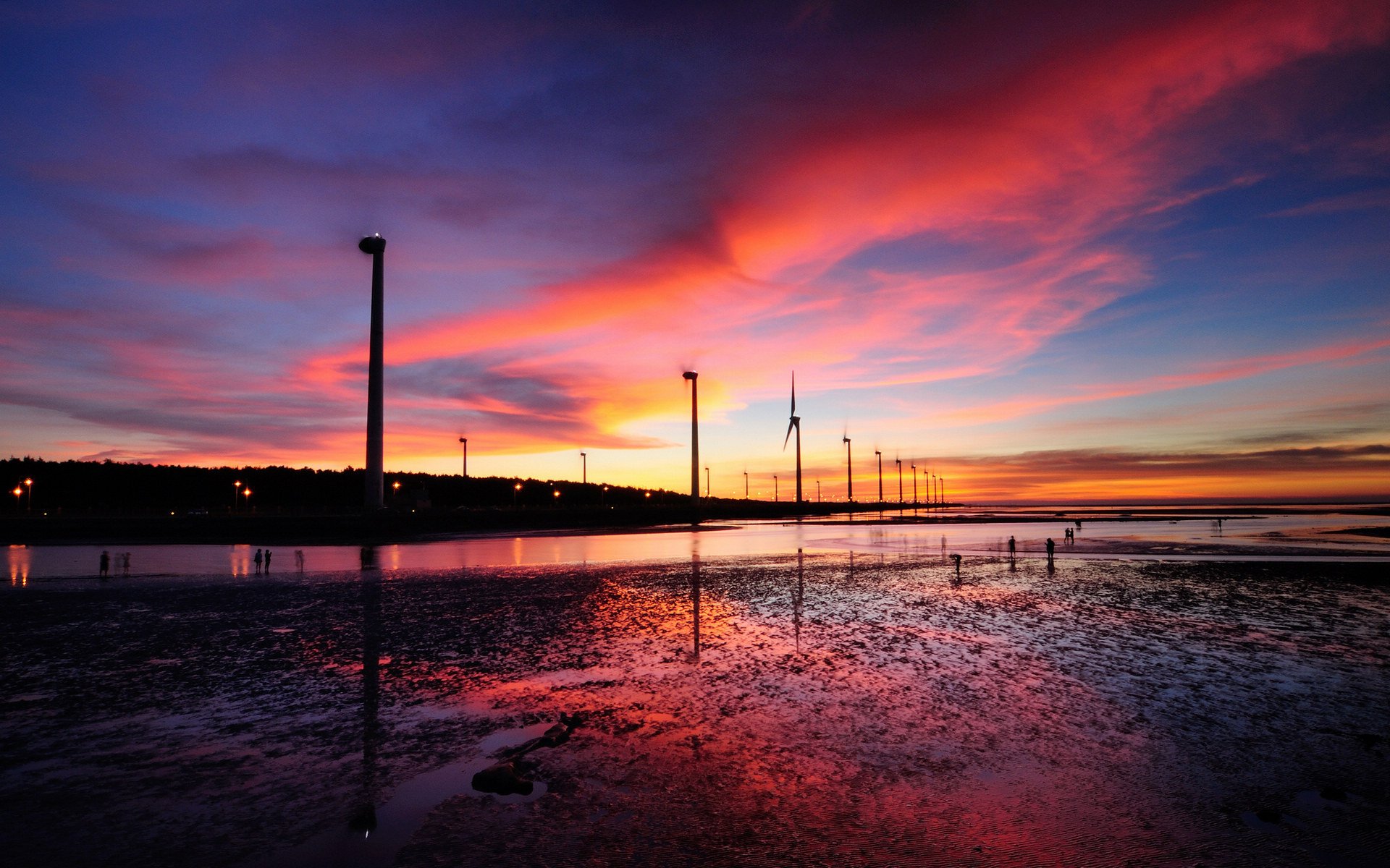 旅游胜地,台湾,湿地,风车,风景,旅行,风光,摄影,自然,儿童桌面专用