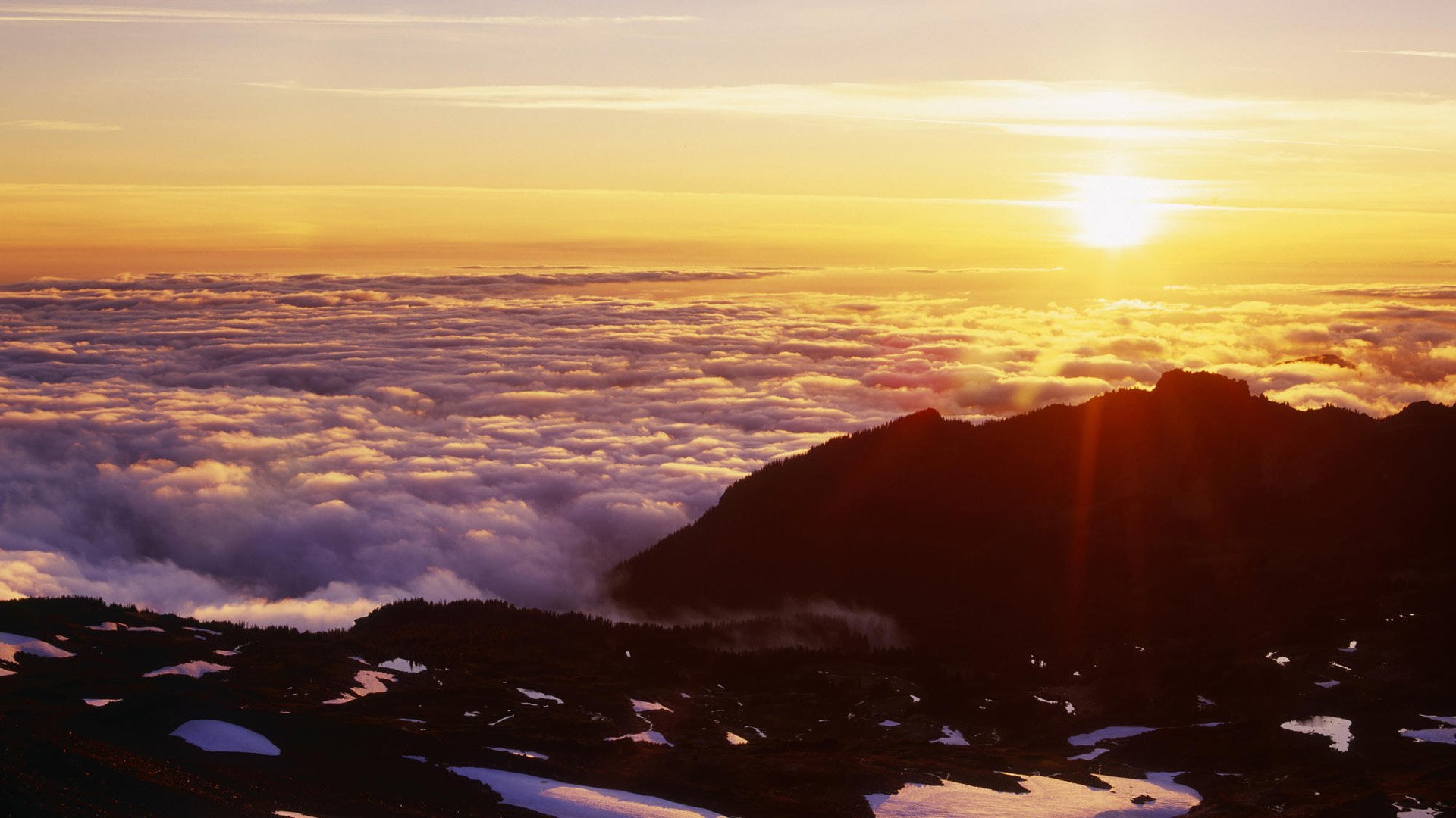 风景,落日余晖,儿童桌面专用