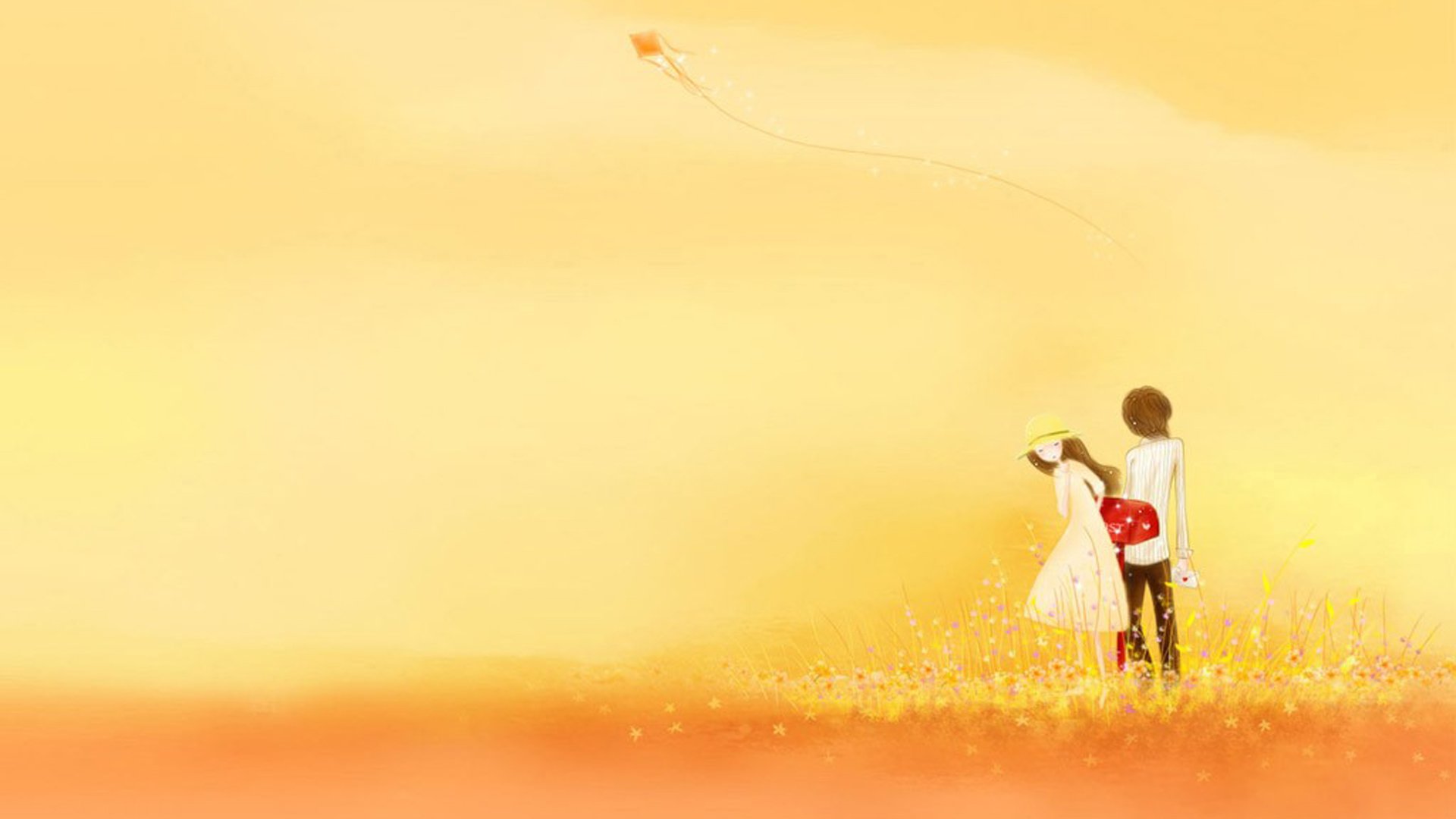 爱情,浪漫手绘,情侣,甜蜜,恩爱