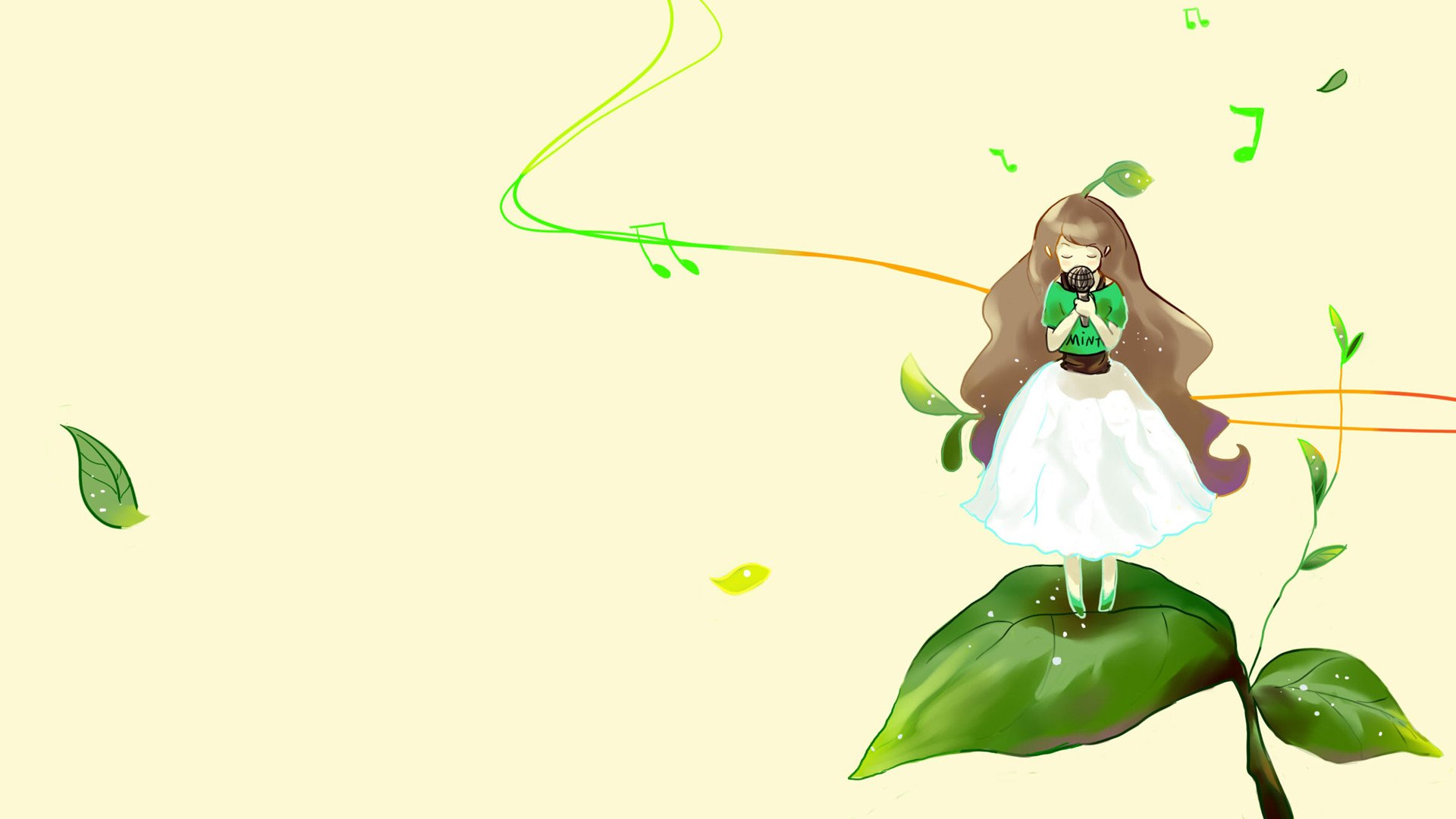 小清新,清新淡雅,手绘,女孩,3月5日,儿童桌面专用