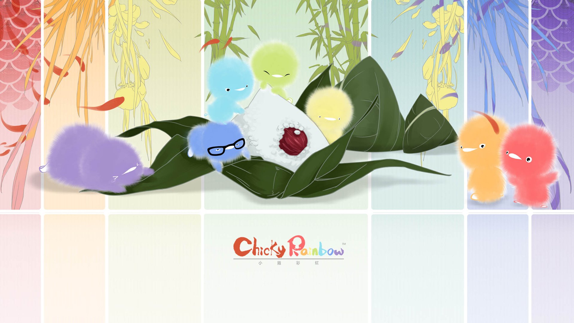 动漫,CG,小鸡彩虹,儿童桌面专用