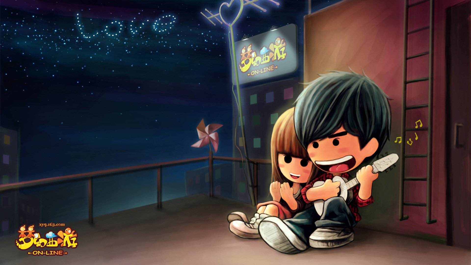 爱情,浪漫手绘,温馨,甜蜜,情侣