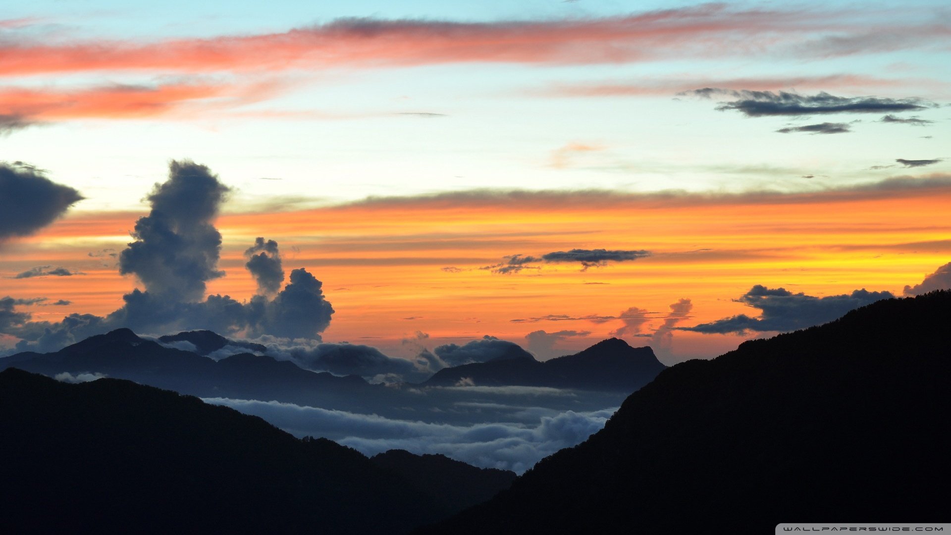 风景,落日余晖,儿童桌面专用