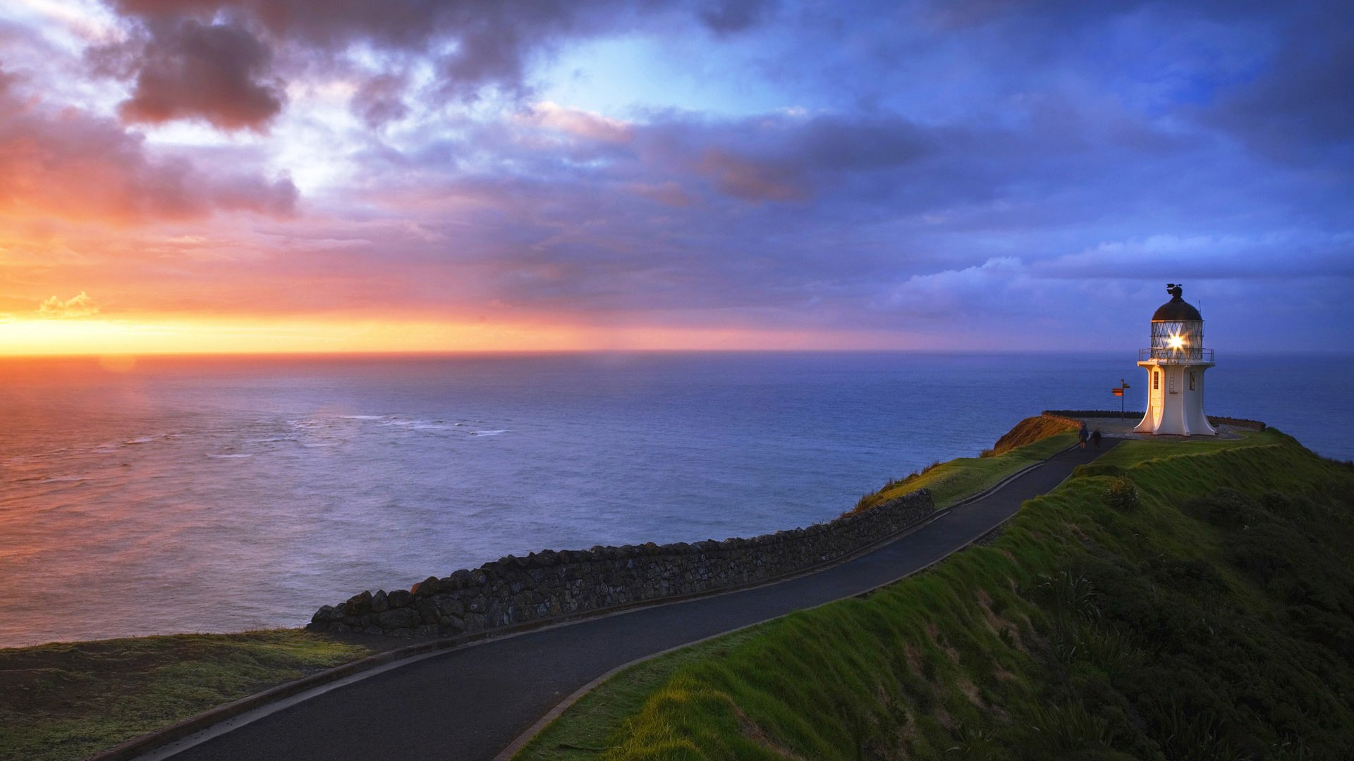 灯塔,落日余晖,夕阳,风光,儿童桌面专用