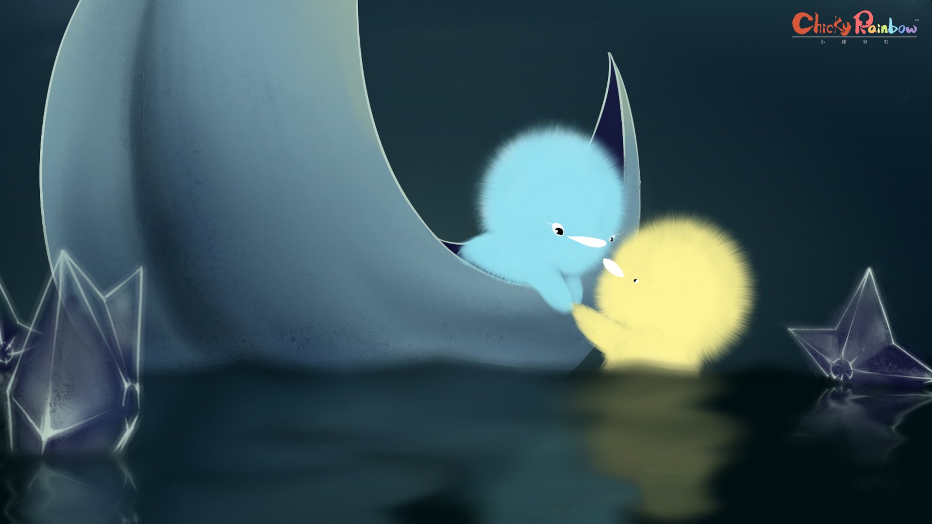 动漫,CG,小鸡彩虹,儿童桌面专用