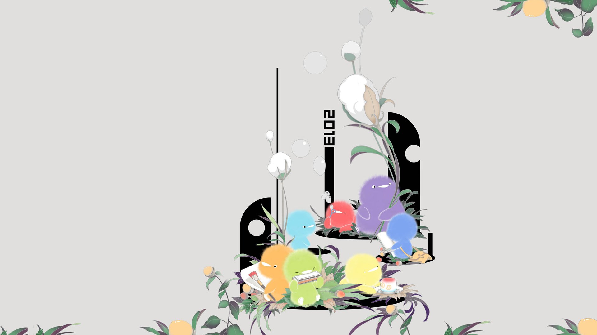 动漫,独家,小鸡彩虹,儿童桌面专用