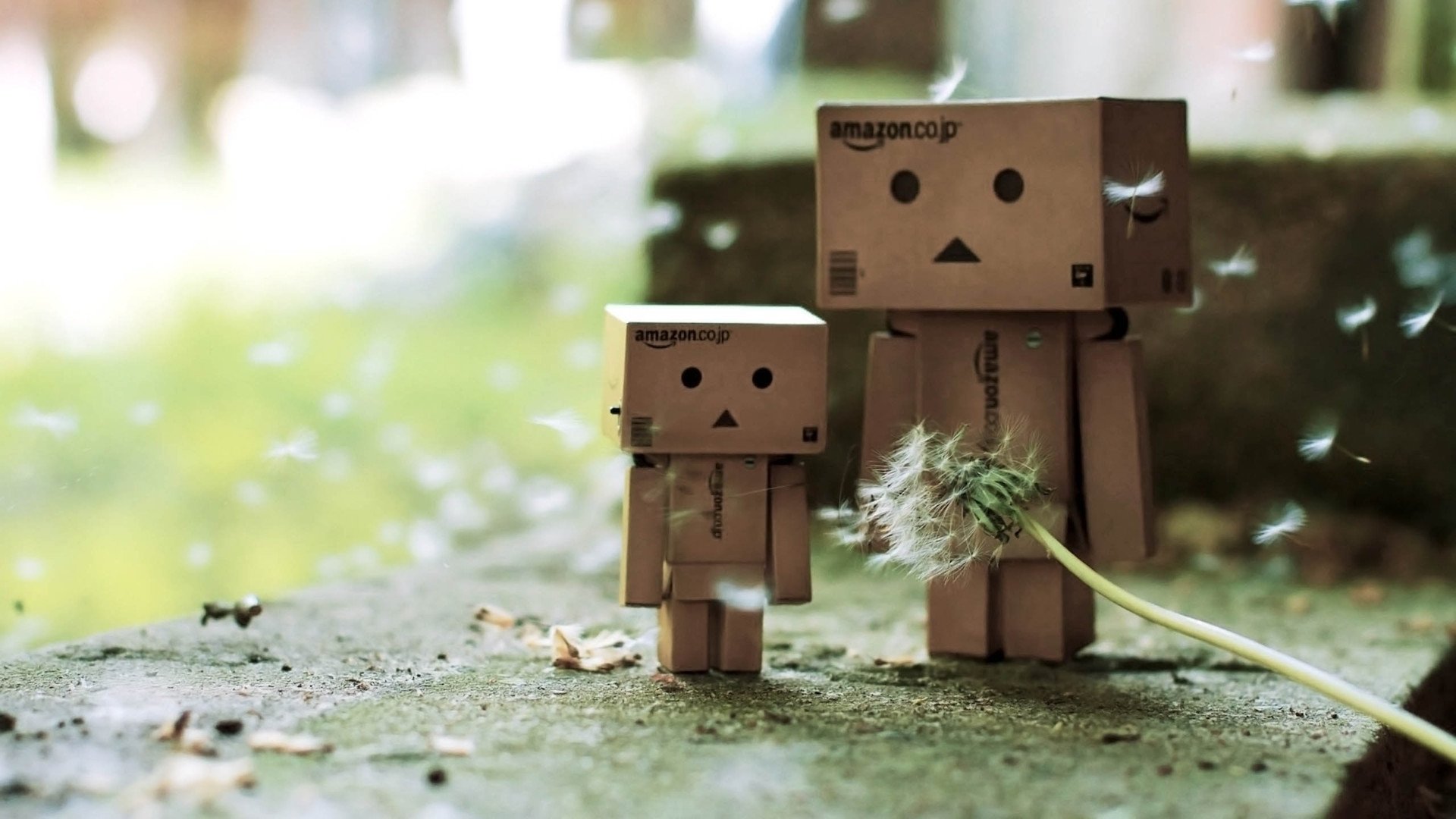 小清新,温馨一刻,纸盒人,阿楞,儿童桌面专用