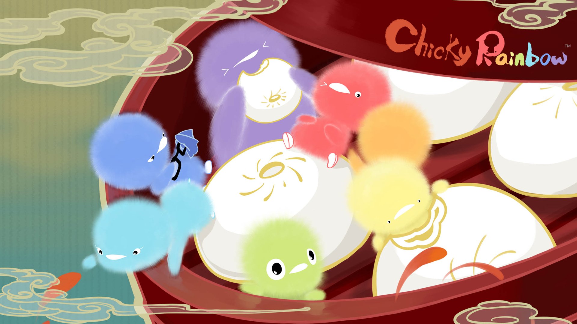 动漫,CG,小鸡彩虹,儿童桌面专用