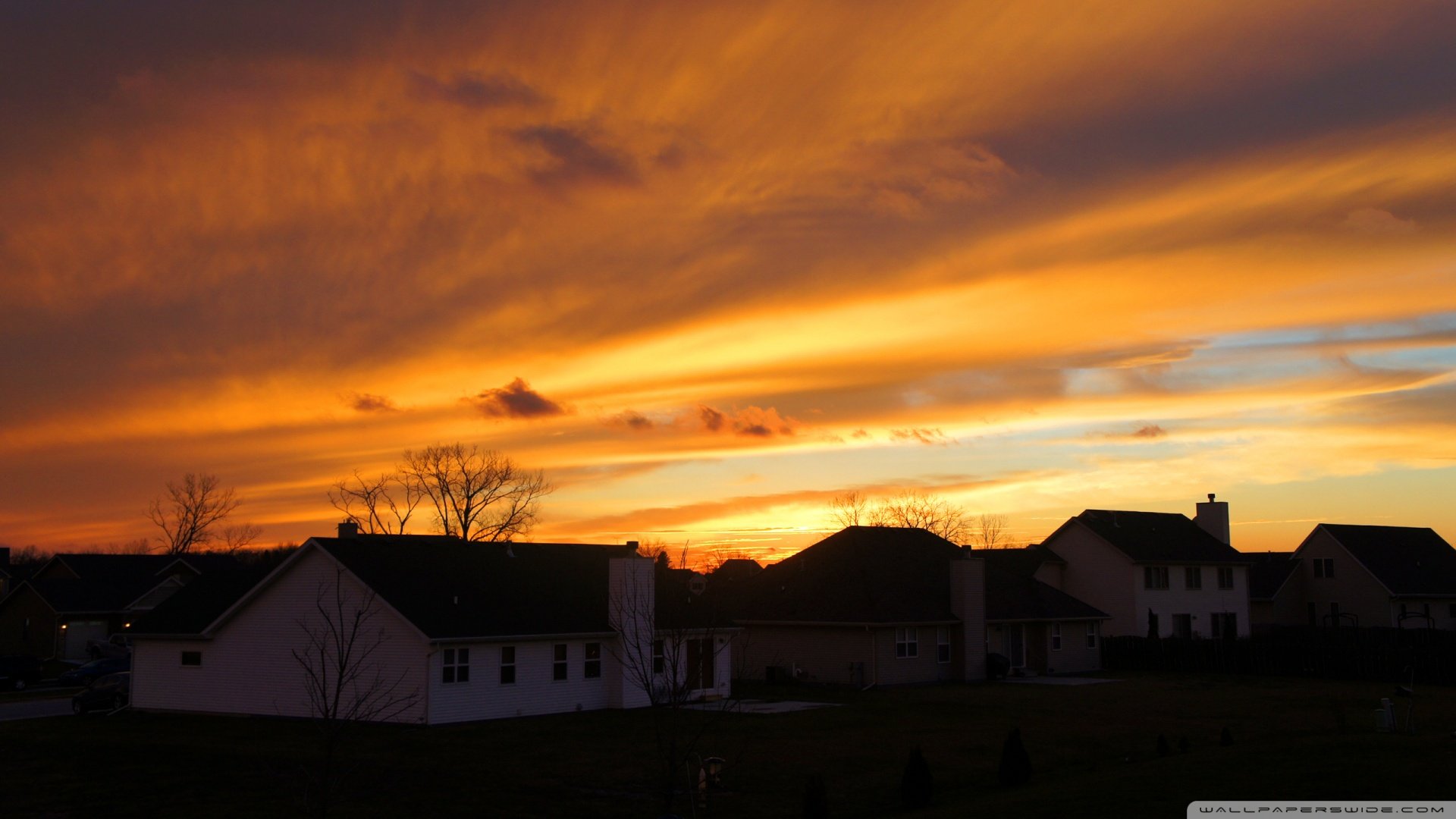 风景,落日余晖,儿童桌面专用