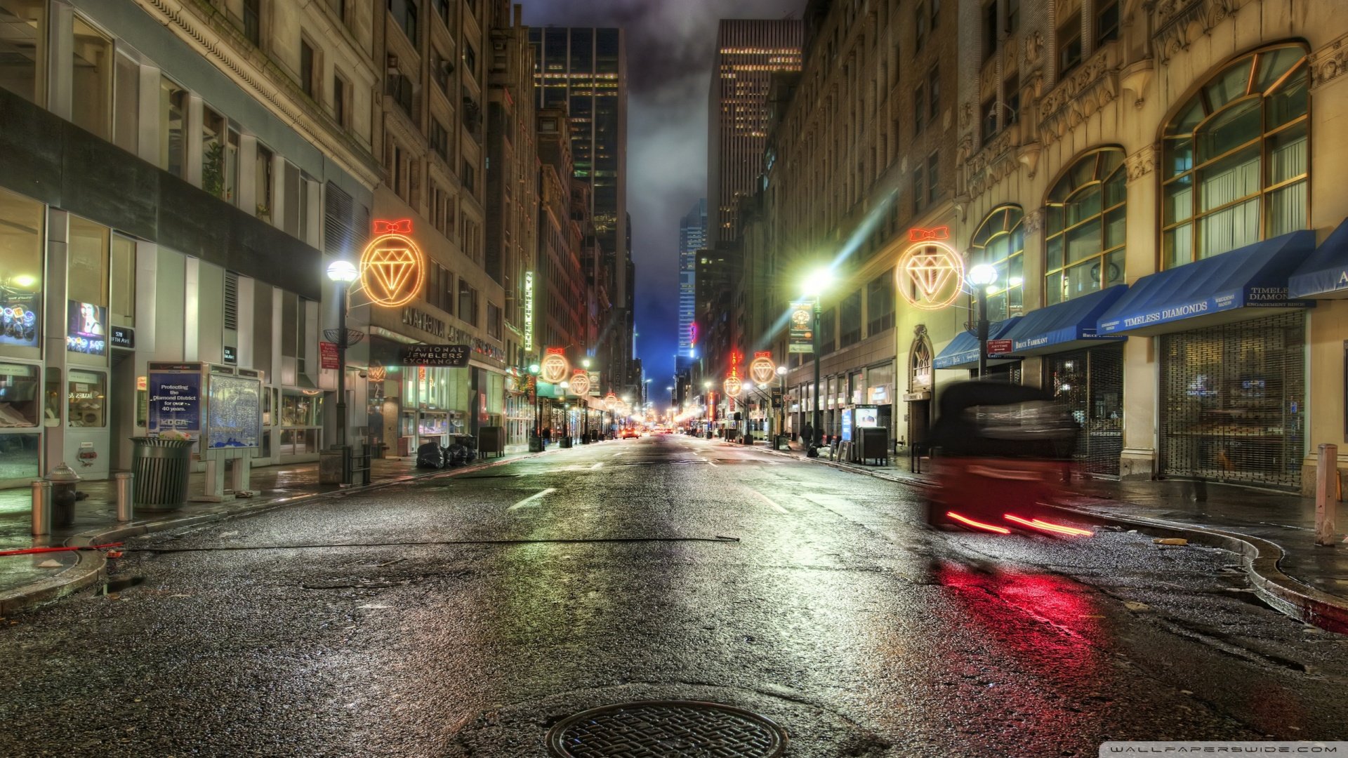 风景,城市夜景,陌生的街角,儿童桌面专用