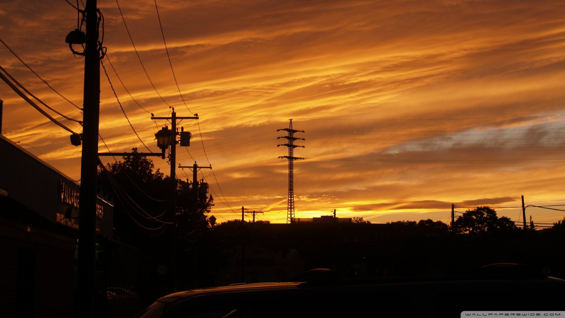 风景,落日余晖,儿童桌面专用