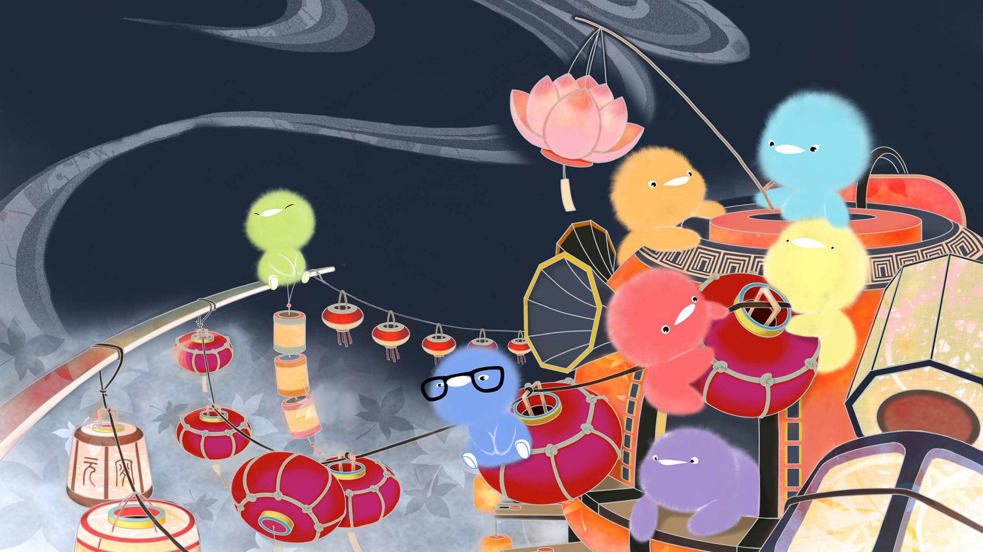 动漫,独家,小鸡彩虹,儿童桌面专用