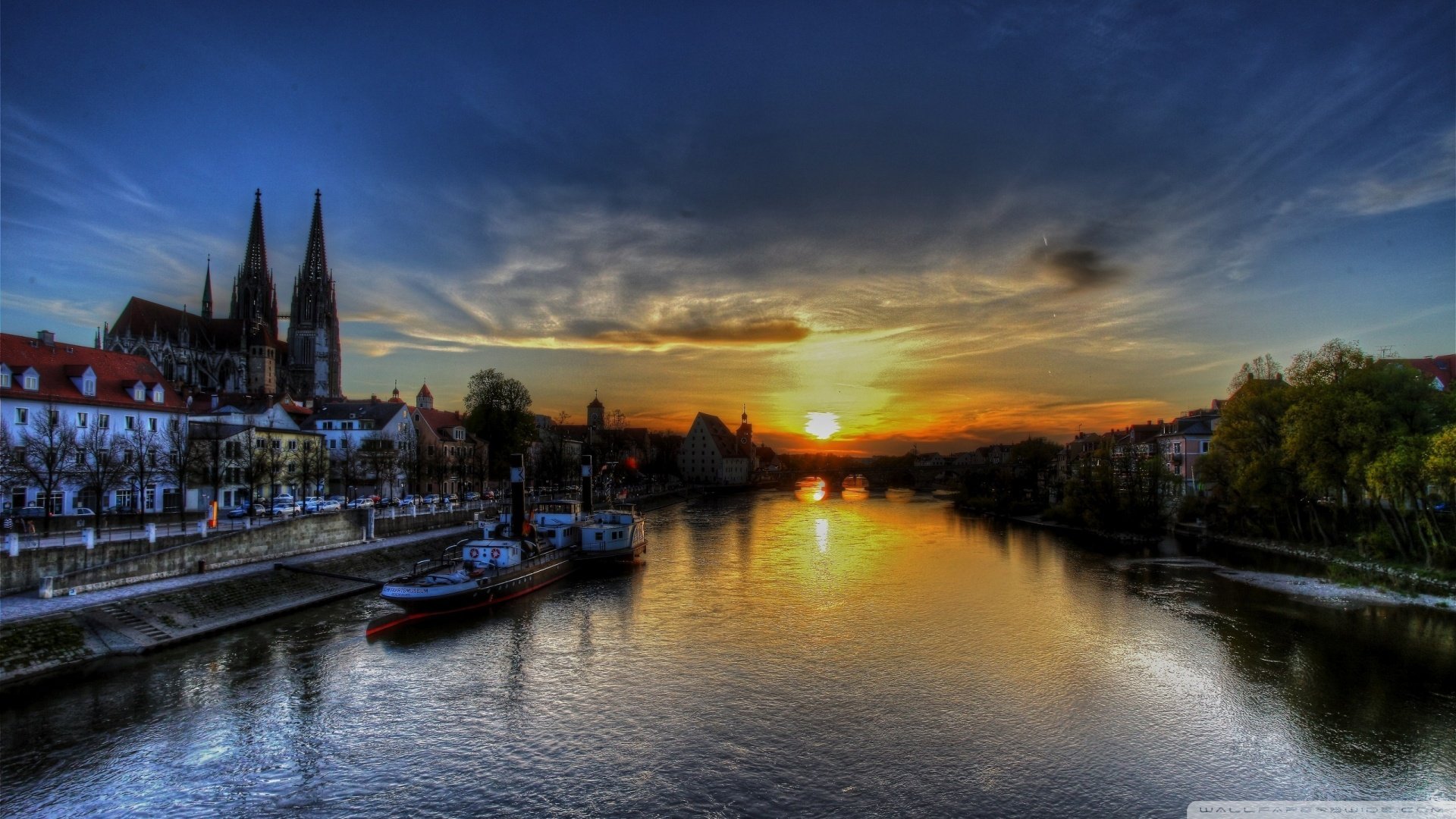 风景,落日余晖,儿童桌面专用