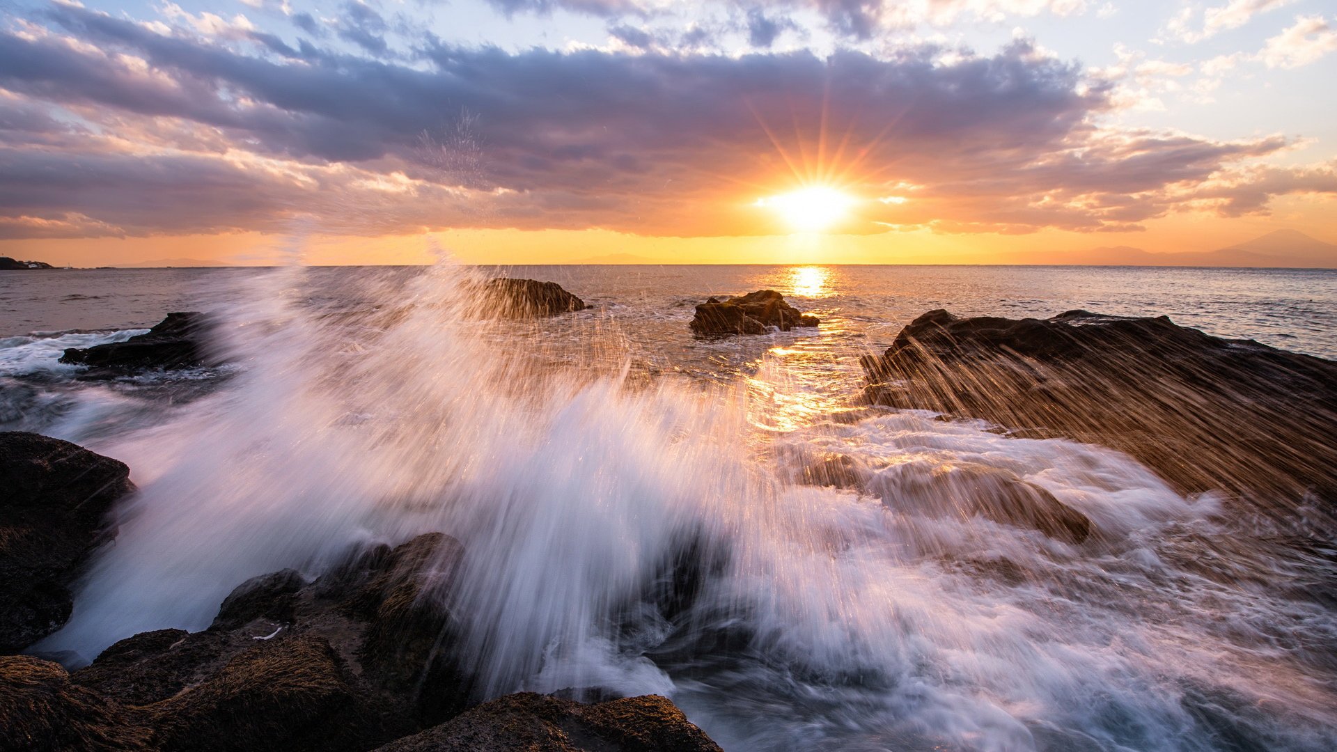 风景,自然风光,落日,晚霞,海洋,儿童桌面专用