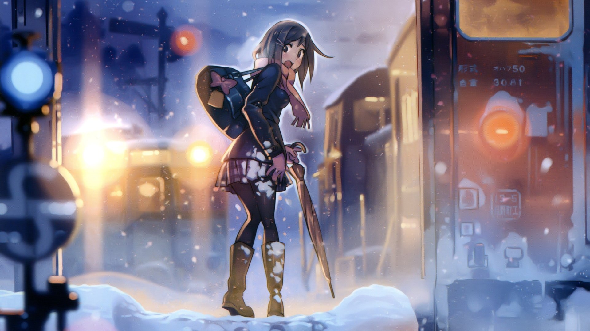 动漫,耳机,少女,插画,儿童桌面专用