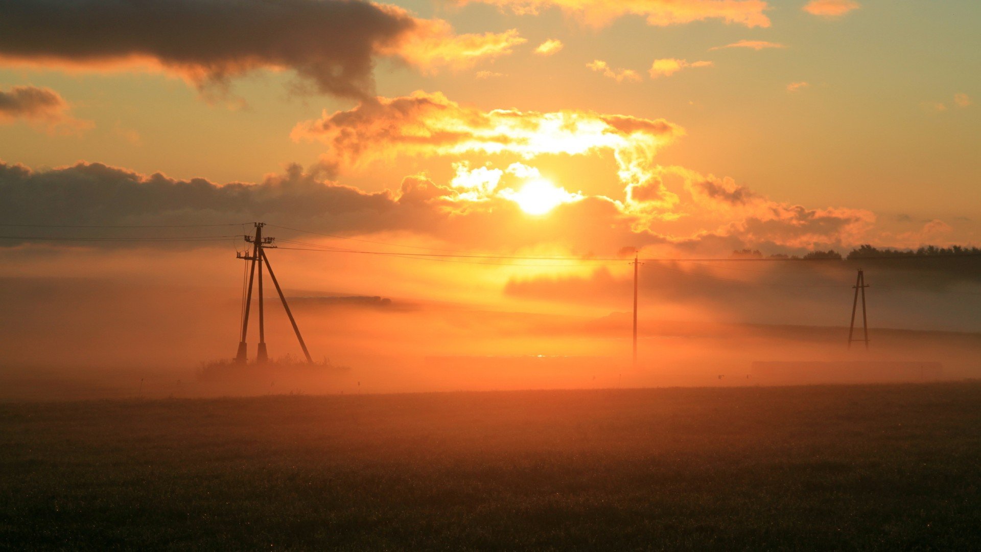 风景,落日余晖,儿童桌面专用
